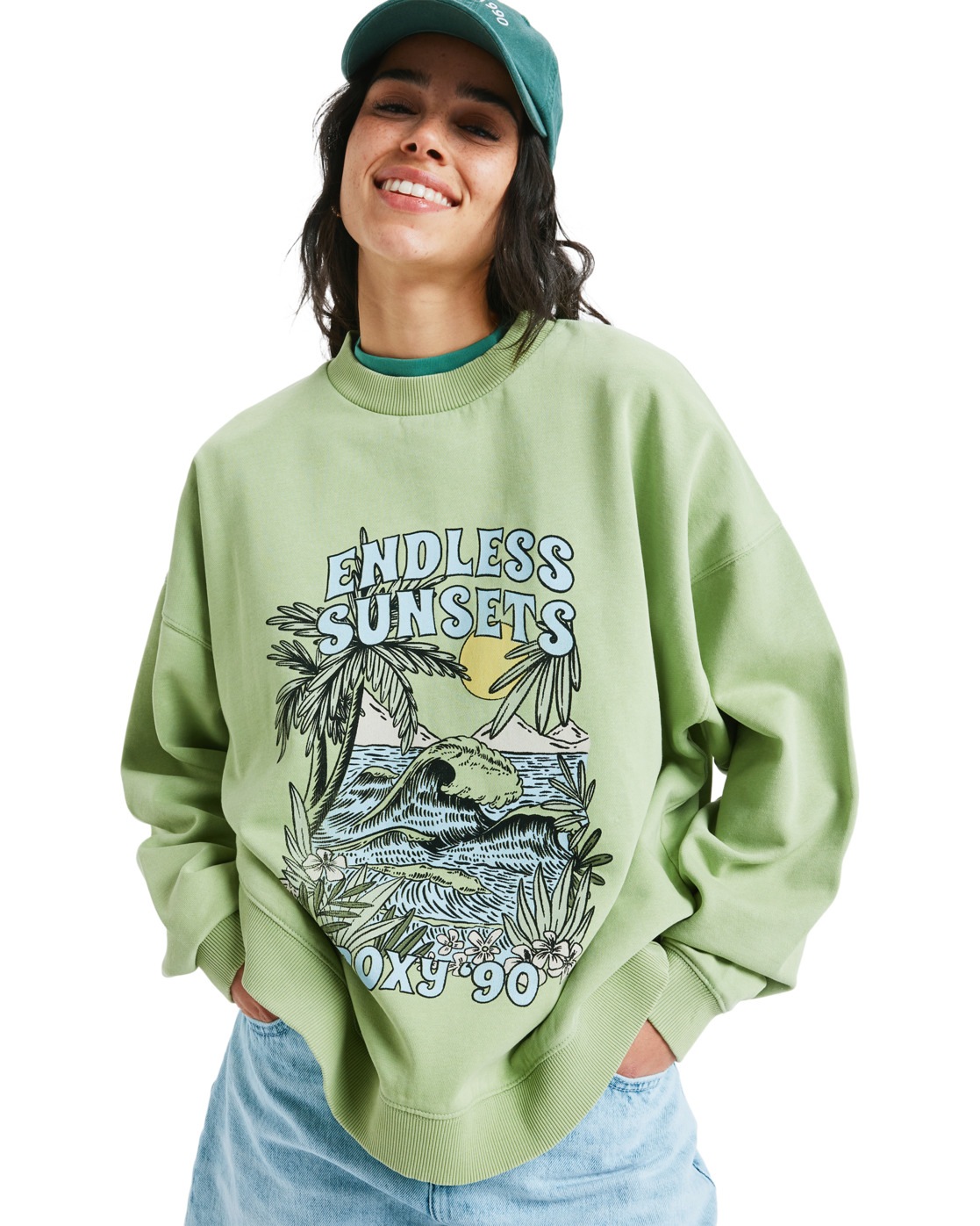 Roxy Fleecepullover "Lineup Oversized" günstig online kaufen