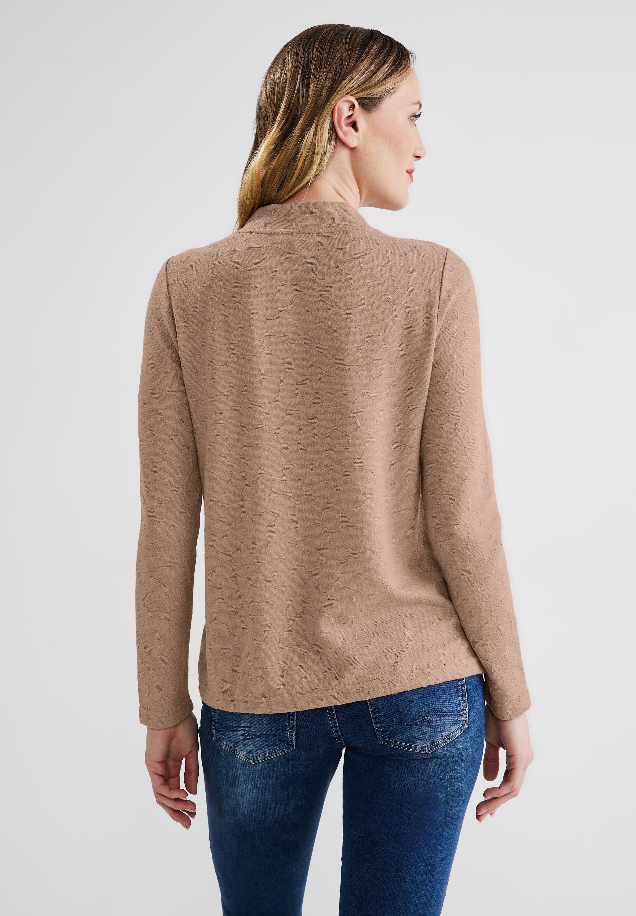 STREET ONE Langarmshirt, in Unifarbe