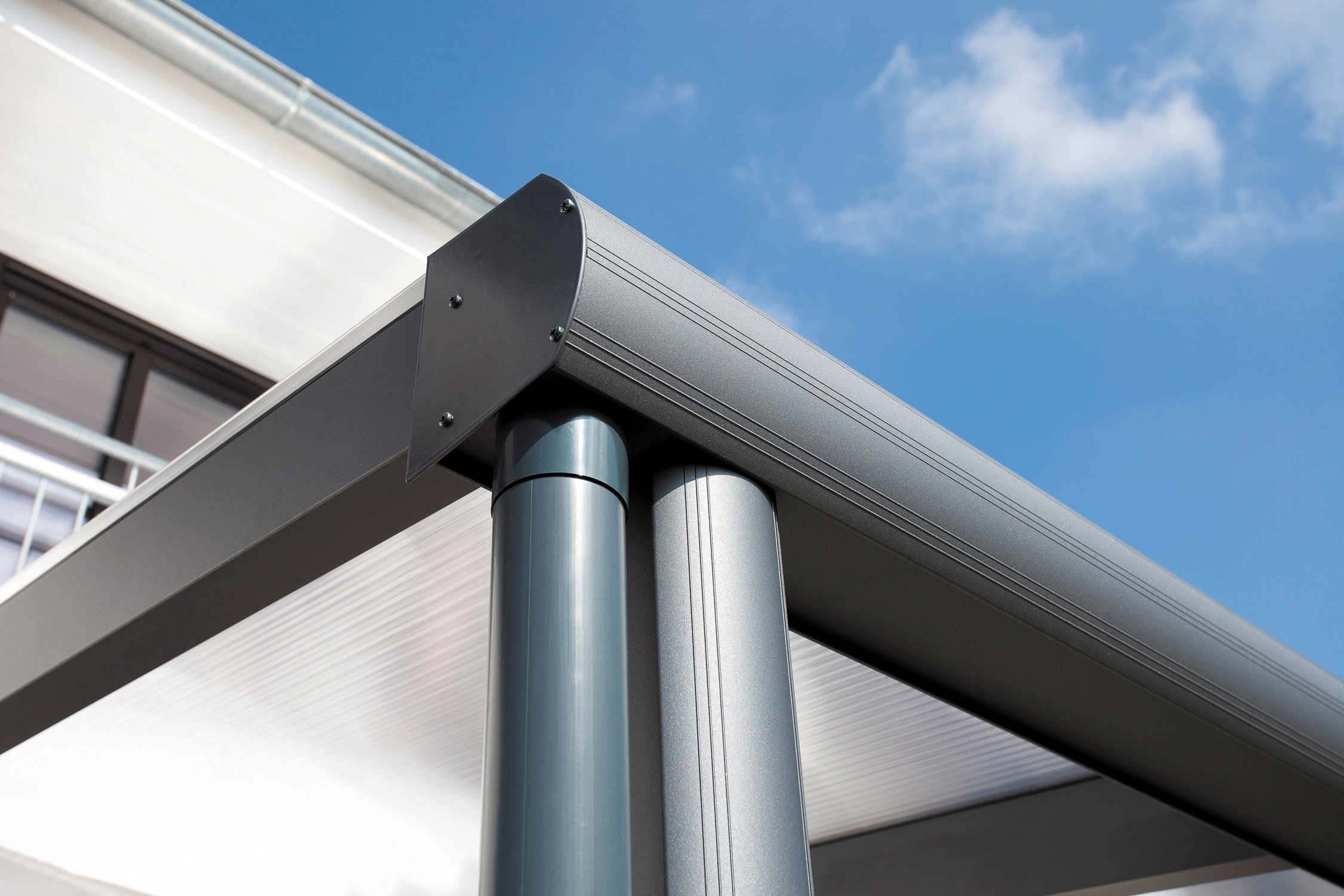 Skanholz Terrassendach »Genua«, 434 cm Breite, verschiedene Tiefe