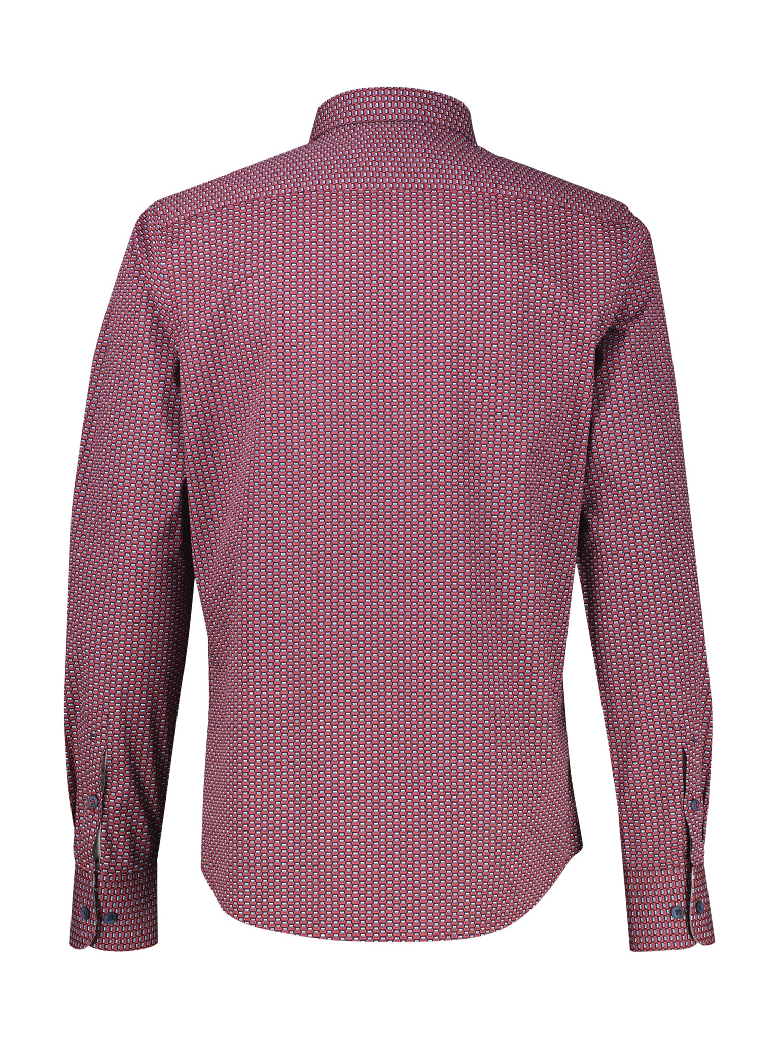 LERROS Langarmhemd mit Minimal-Print und Hemdkragen