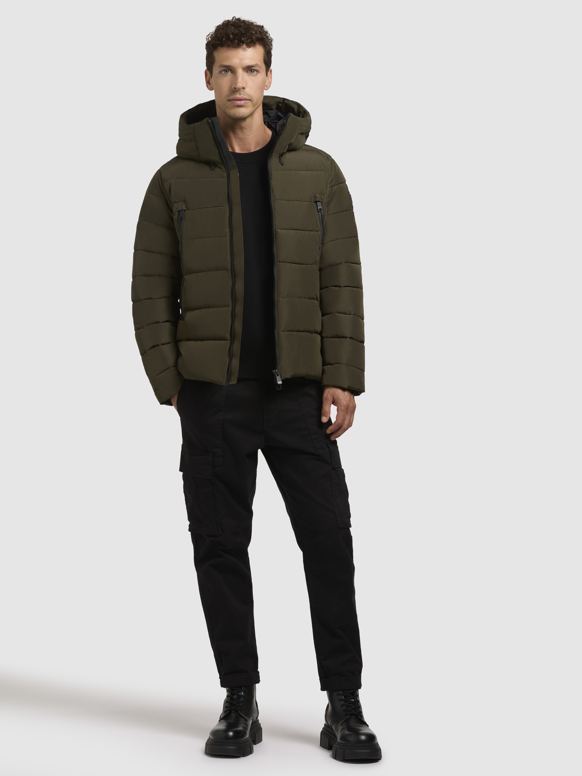 khujo Steppjacke »WOU«, mit Kapuze