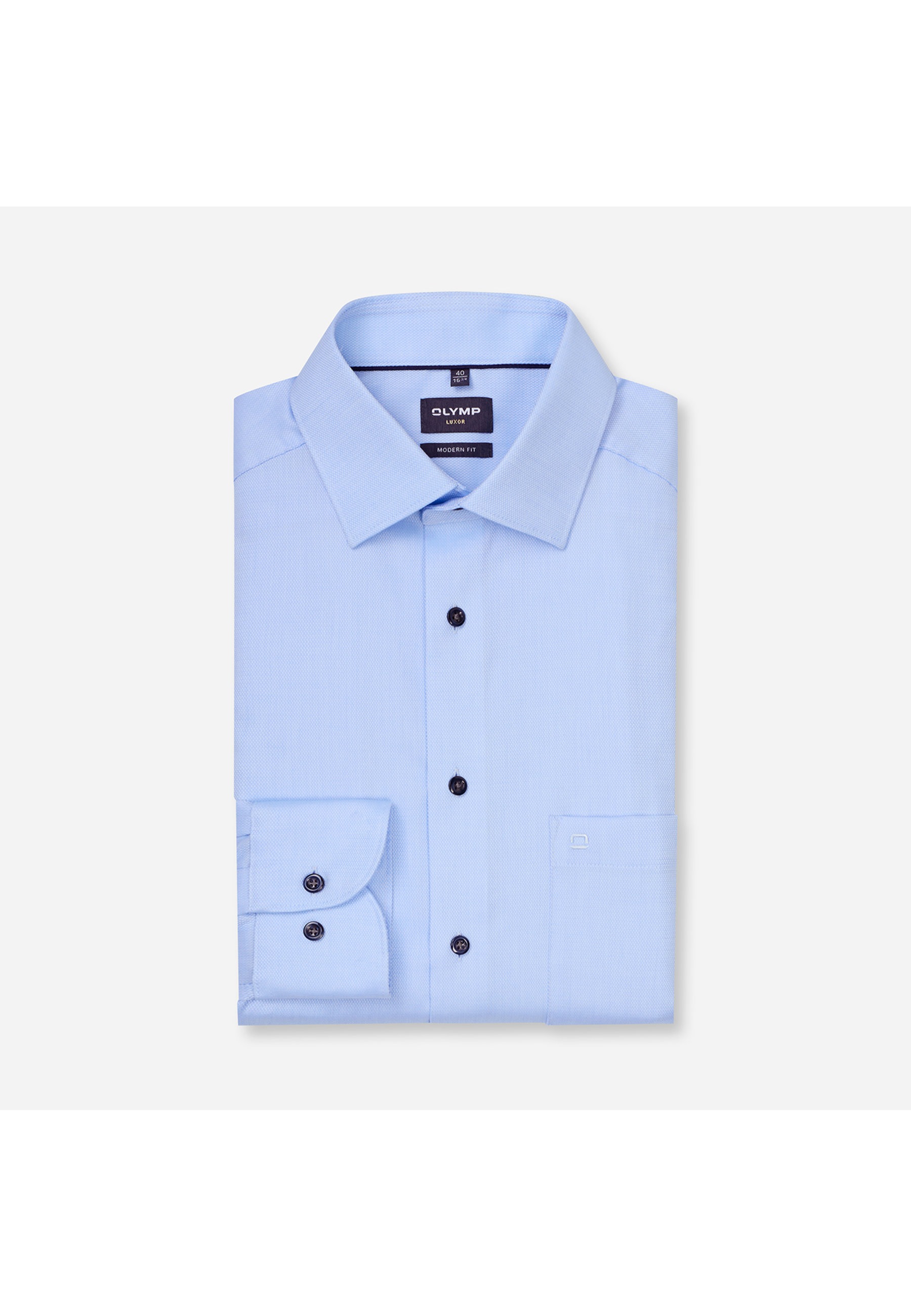 OLYMP Luxor Modern Fit Shirt Blue 45 3