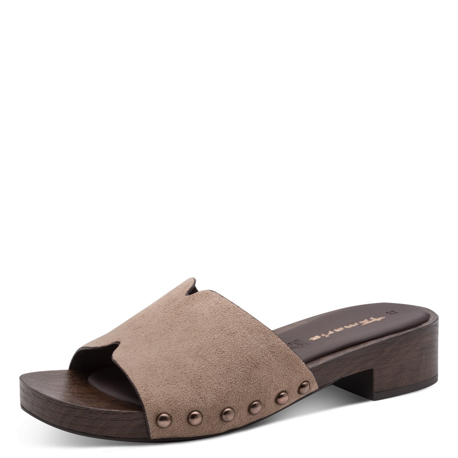 Tamaris Pantolette Blockabsatz, Sommerschuh, Schlüpfschuh mit aufgesetzten Nieten