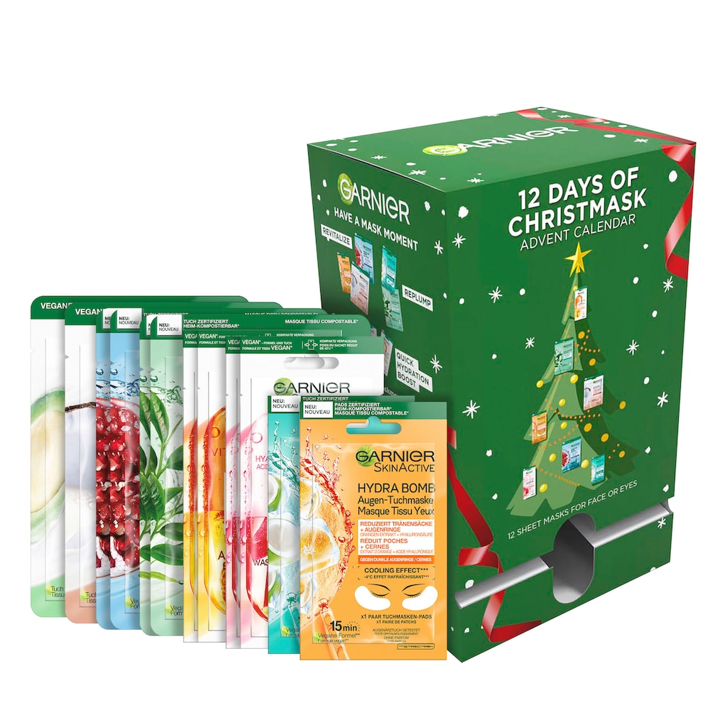 GARNIER Adventskalender »Tuchmasken Adventskalender«, für Erwachsene