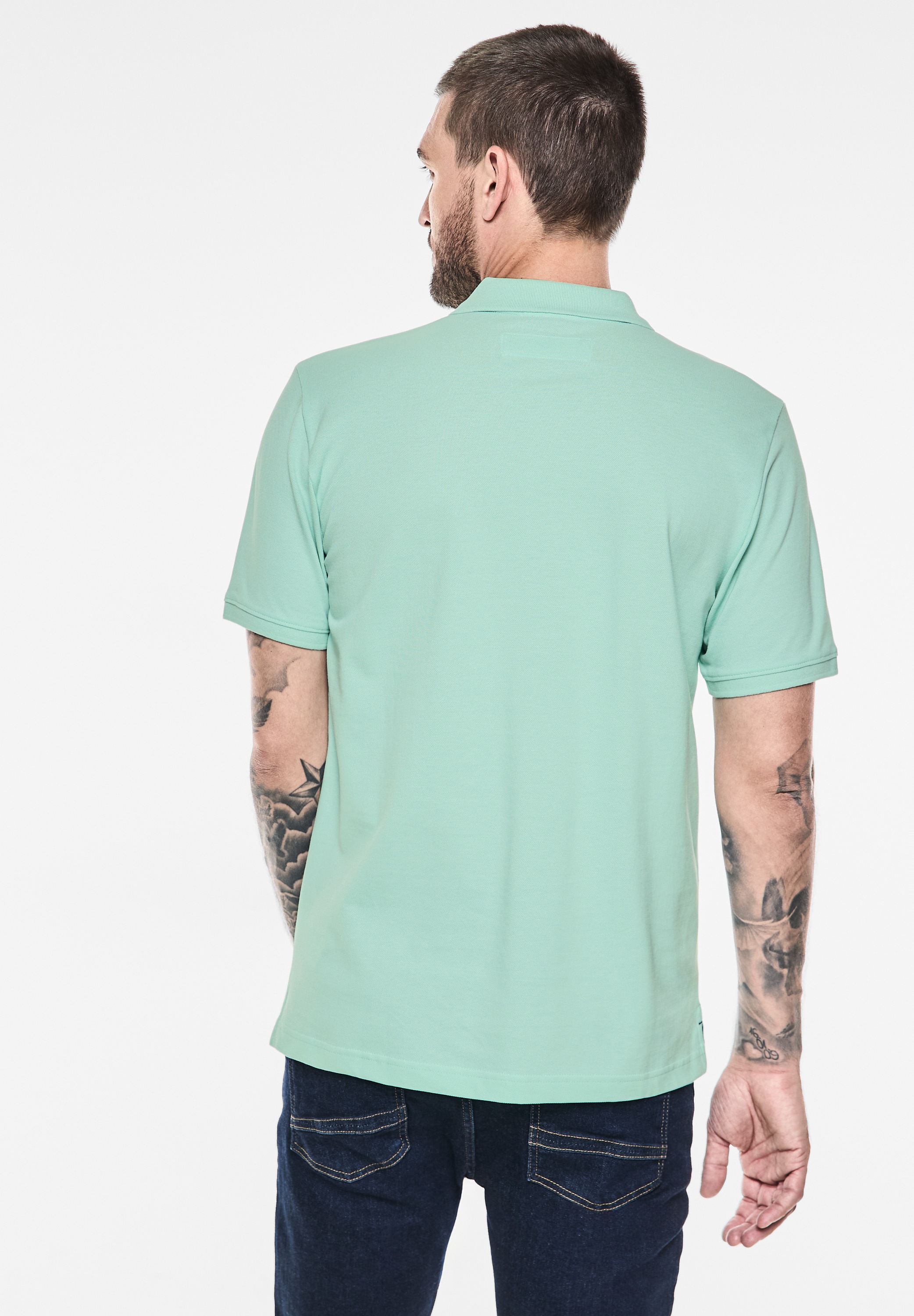 STREET ONE MEN Poloshirt, in Unifarbe