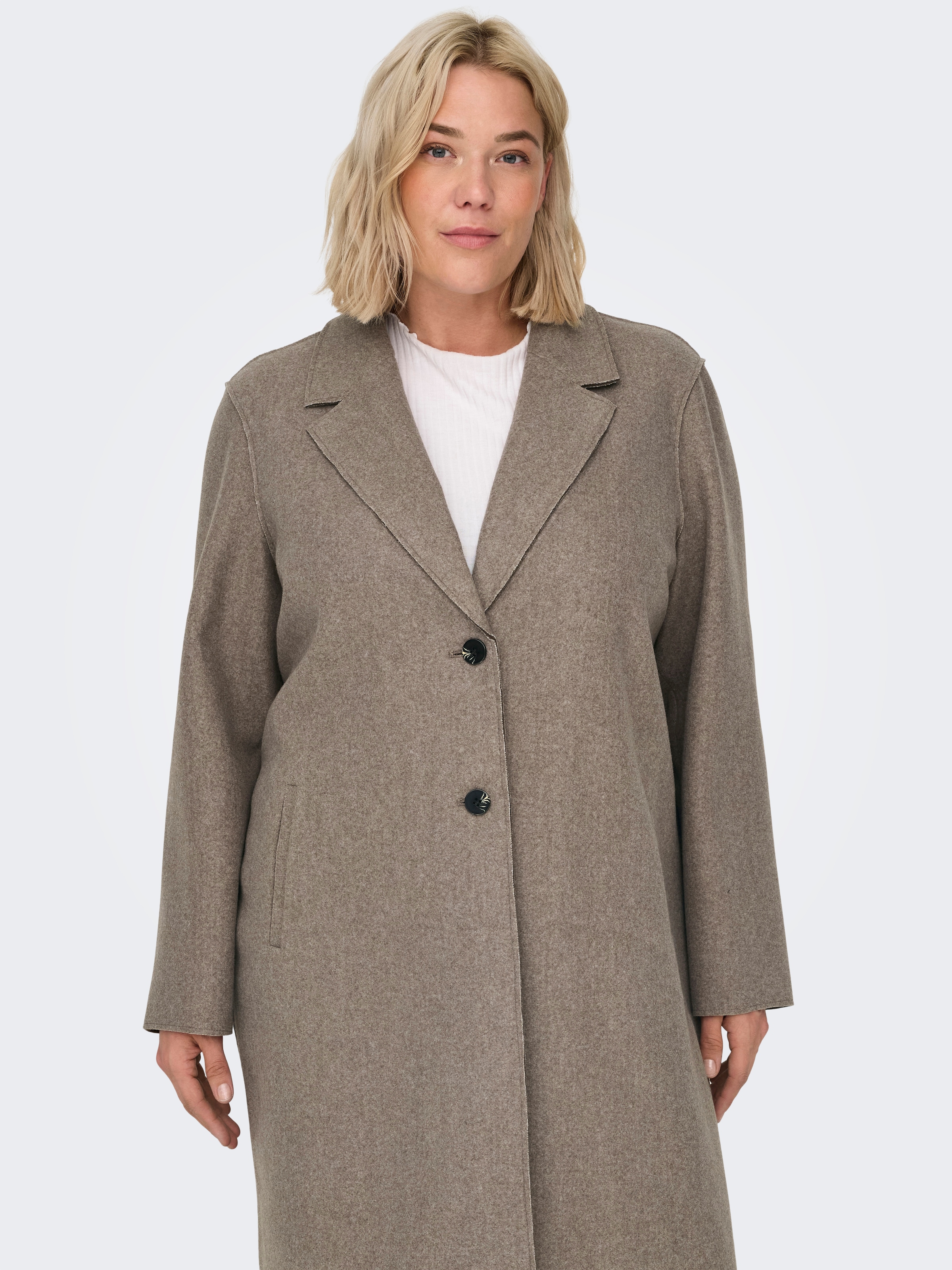 ONLY CARMAKOMA Kurzmantel "CARNEW CARRIE BONDED COAT CC OTW" Kunstfaser günstig online kaufen