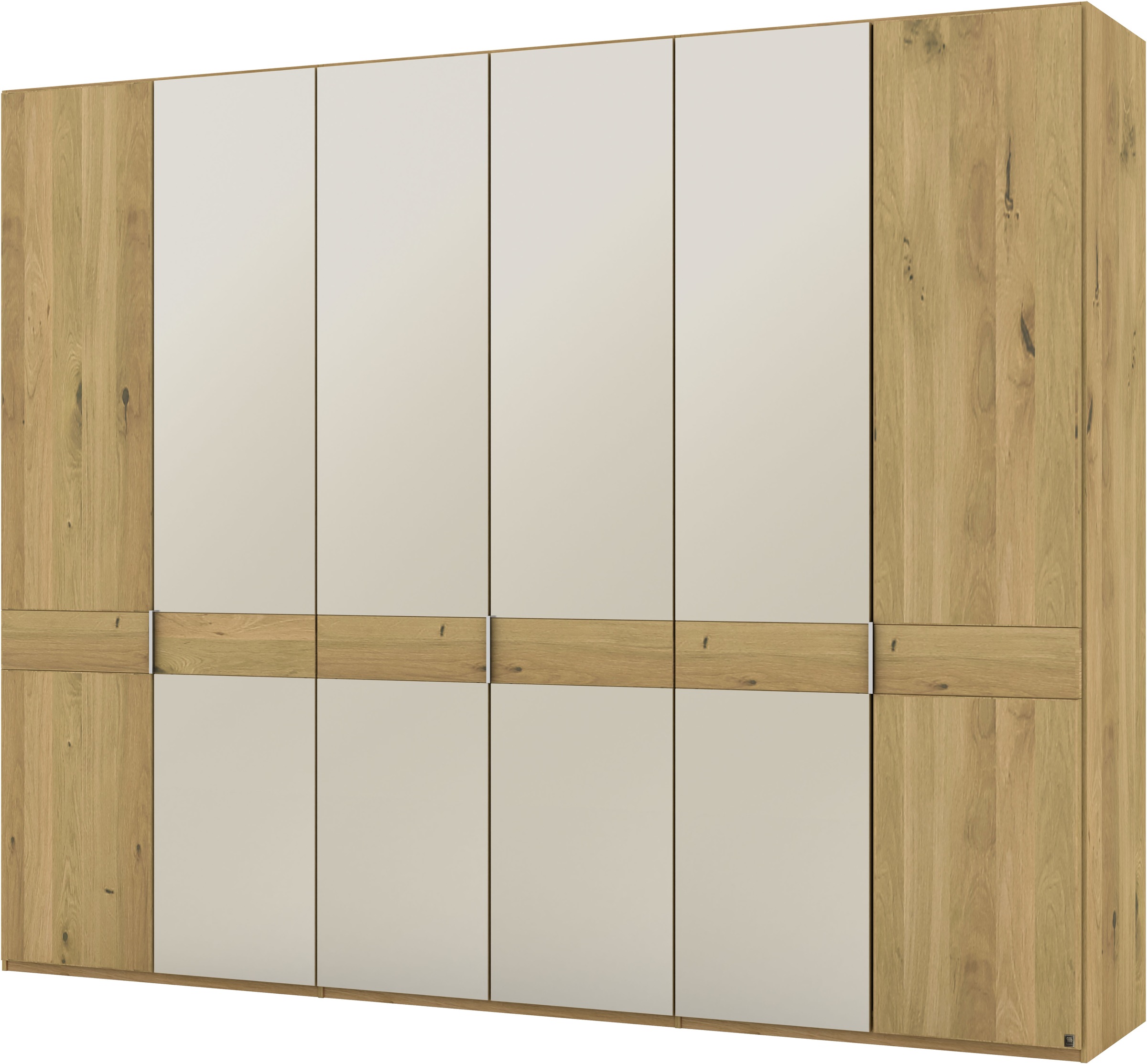 Thumbnail - Musterring Drehtürenschrank "Savona, Kleiderschrank, Schrank, Garderobe, teilmassiv Eiche" mit Türdämpfern, mit Spiegel ...