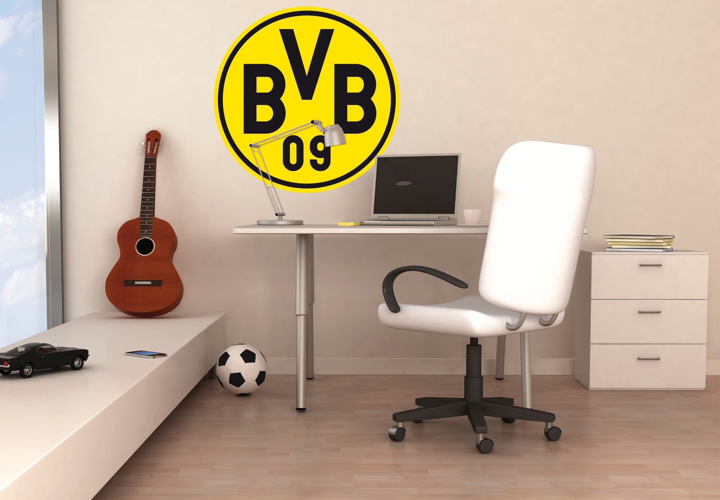 Wall-Art Wandtattoo »Fußball Logo Borussia Dortmund«, selbstklebend, entfernbar