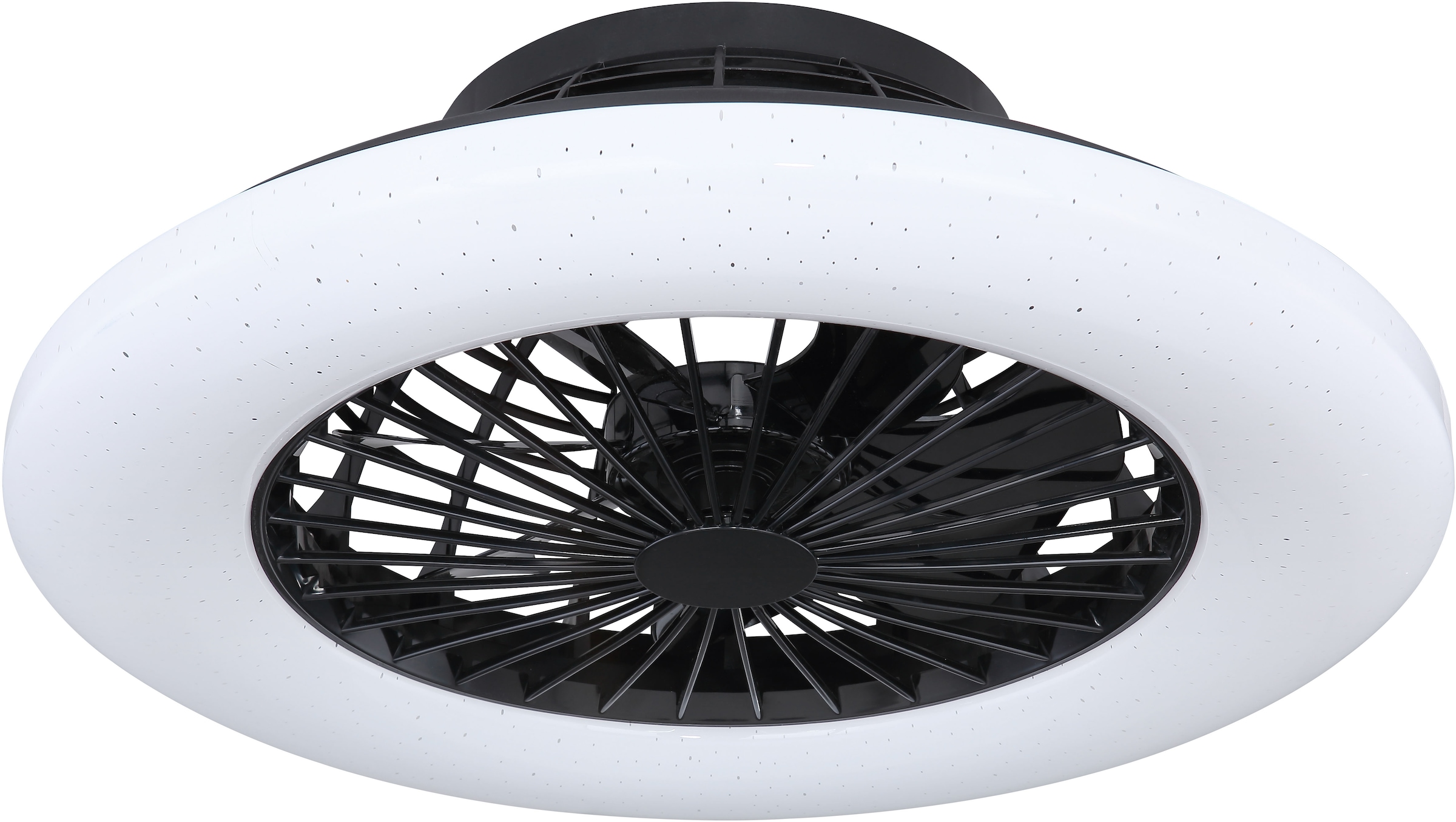 GLOBO LIGHTING Deckenleuchte »TRAVO«, Leuchtmittel LED-Modul | LED fest integriert, Ventilator/ Küche / Wohnbereich / Schlafzimmer /schwarz / Flügel innen