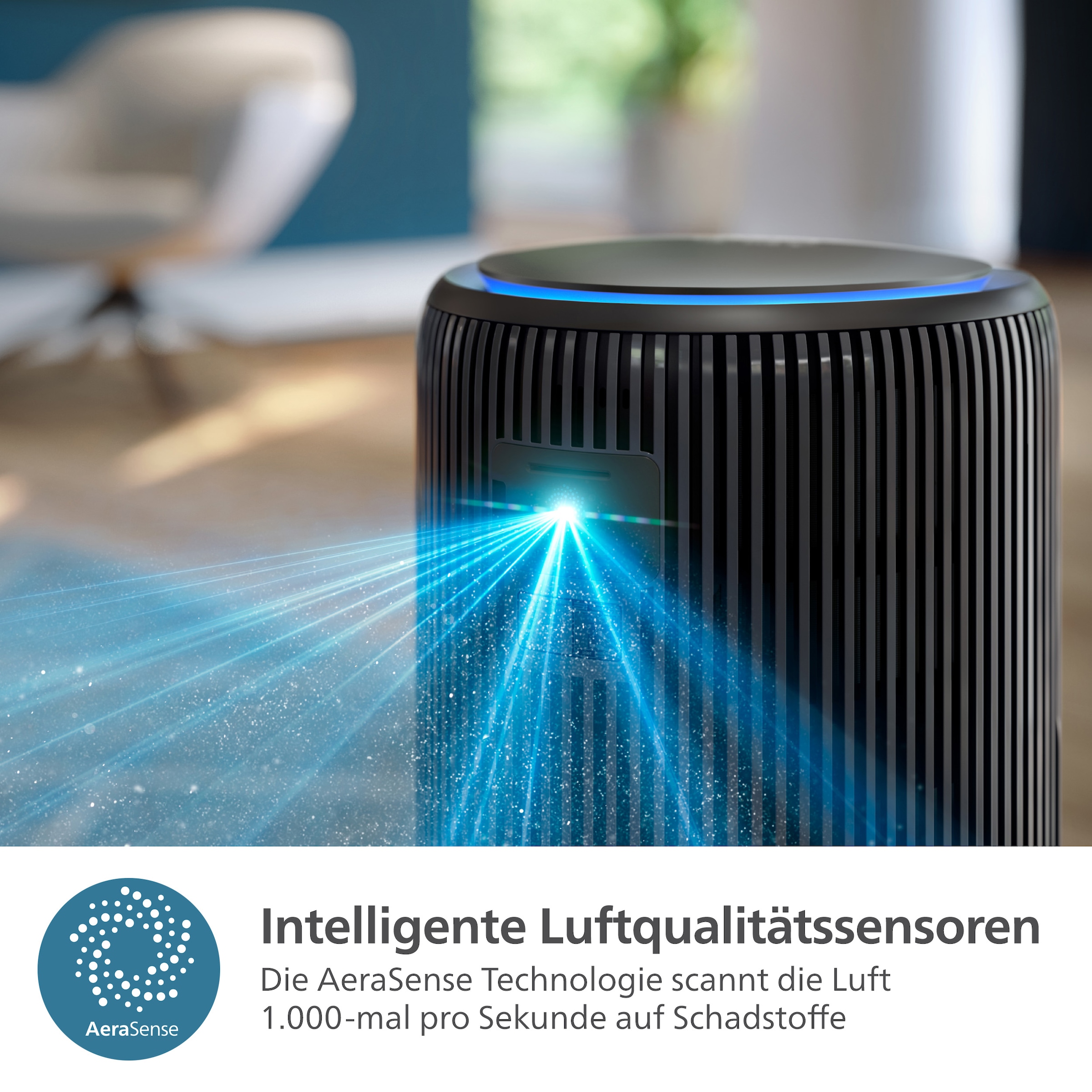 Philips Luftreiniger »AC3221/13 PureProtect 3200 Series, Luftreinigungsrate (CADR) 520 m³/h«, für 135 m² Räume, 3-Schichten-HEPA-Filtersystem, leise