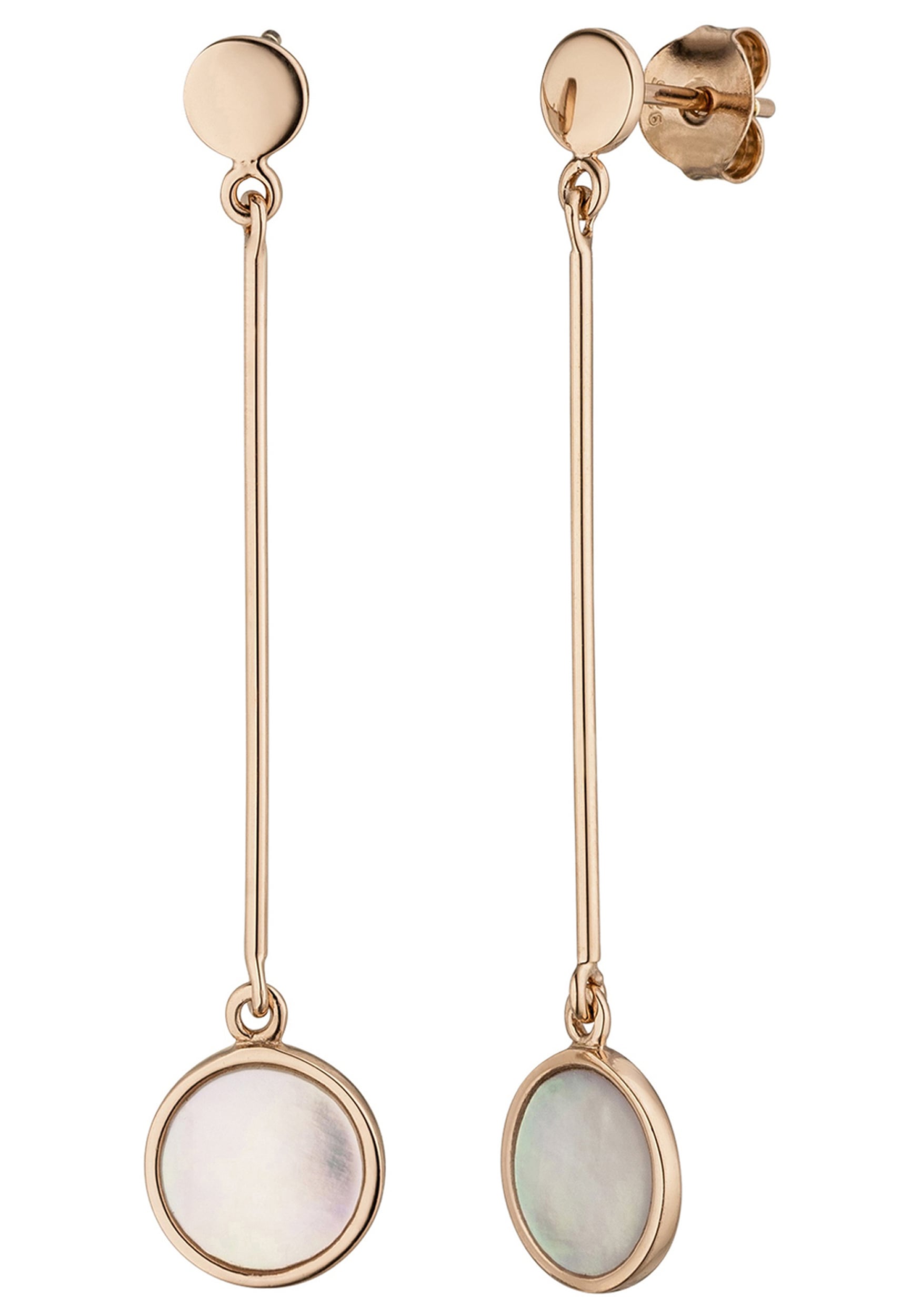 online vergoldet 925 roségold Silber Ohrhänger, Paar JOBO mit kaufen Perlmutt-Einlagen | BAUR