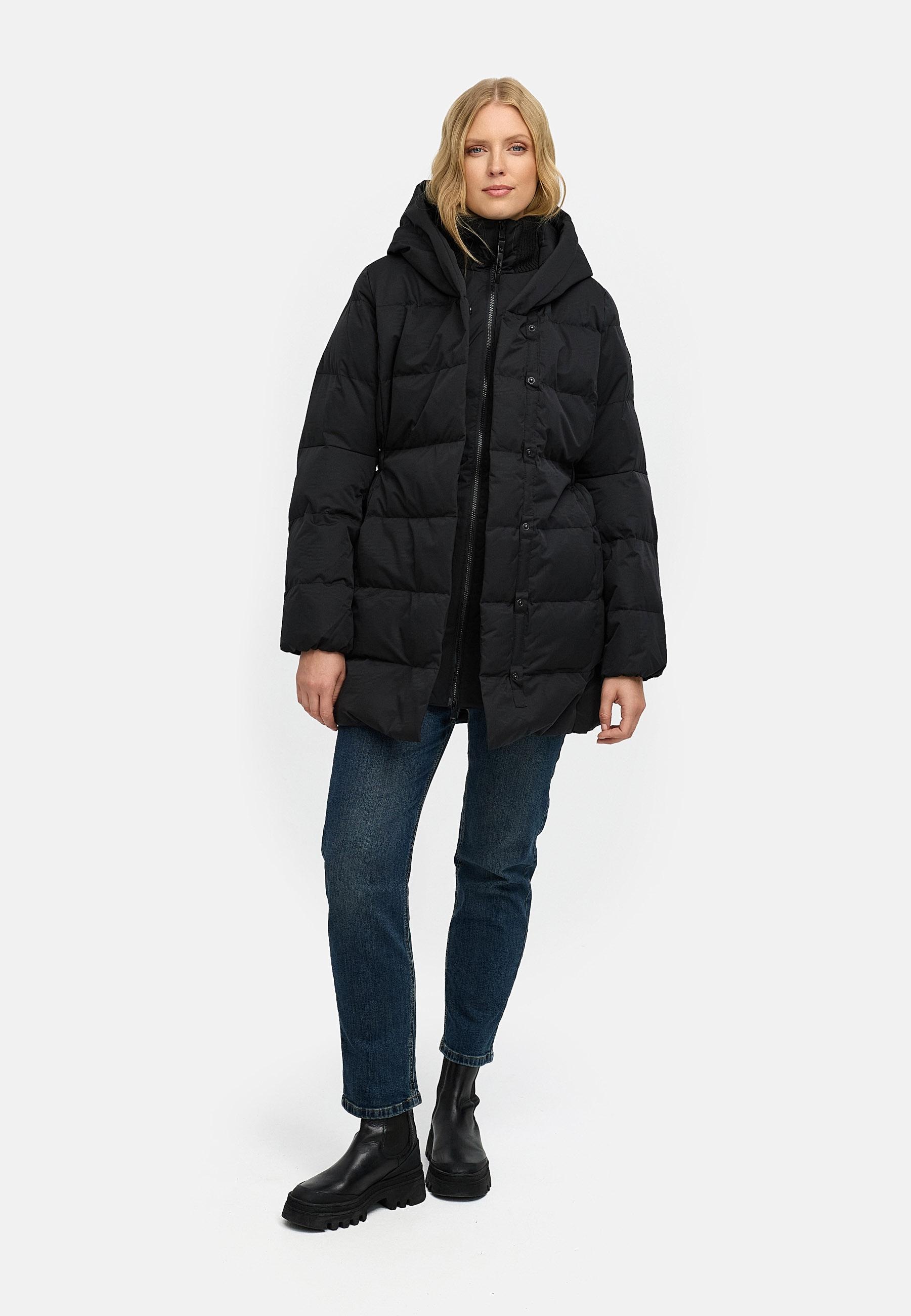 Ragwear Steppmantel »Niani YOUMODO«, Warmer Wintermantel mit hohem Kragen und Kapuze