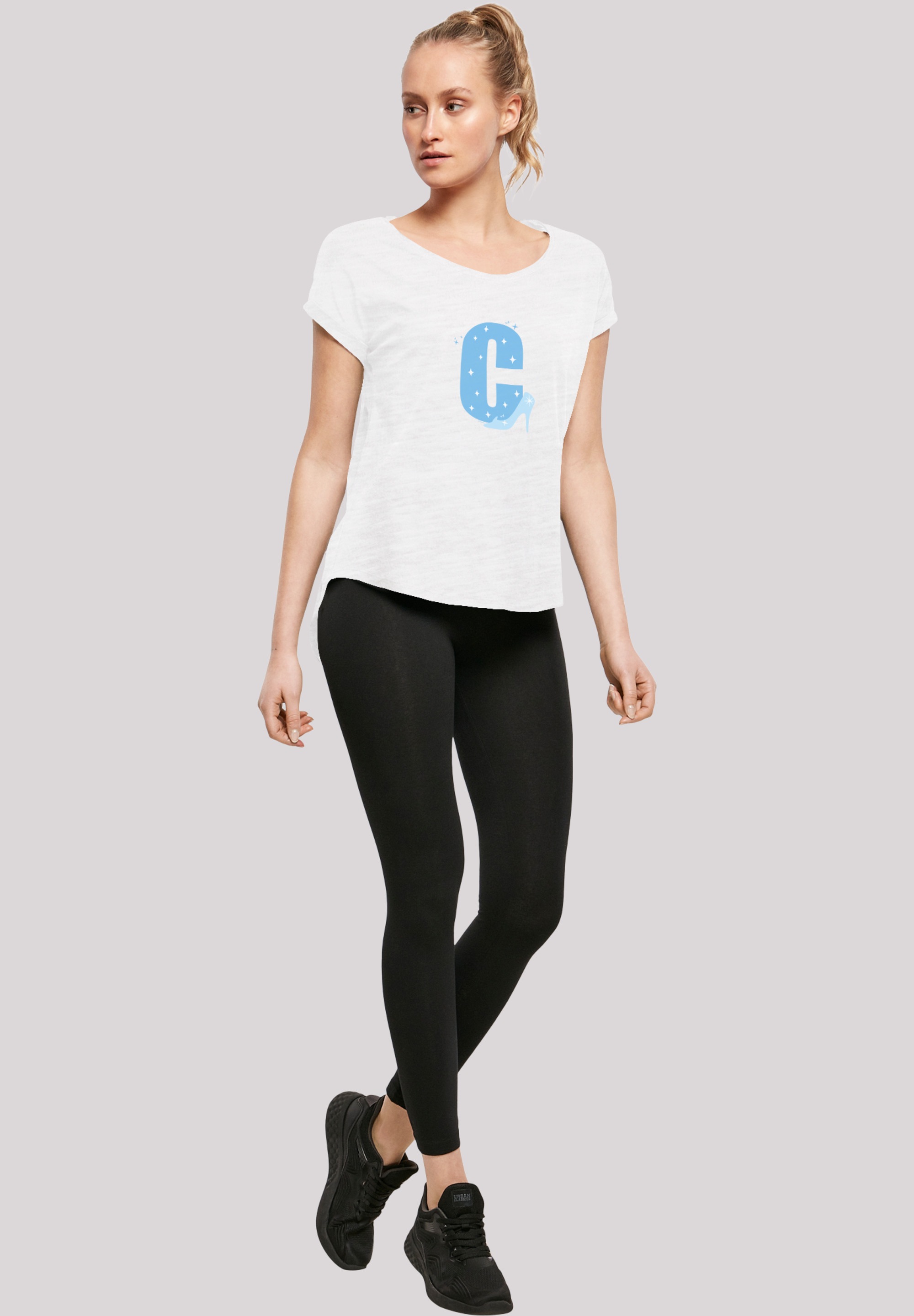 F4NT4STIC T-Shirt »Disney Alphabet C Is For Cinderella Aschenputtel«, Print