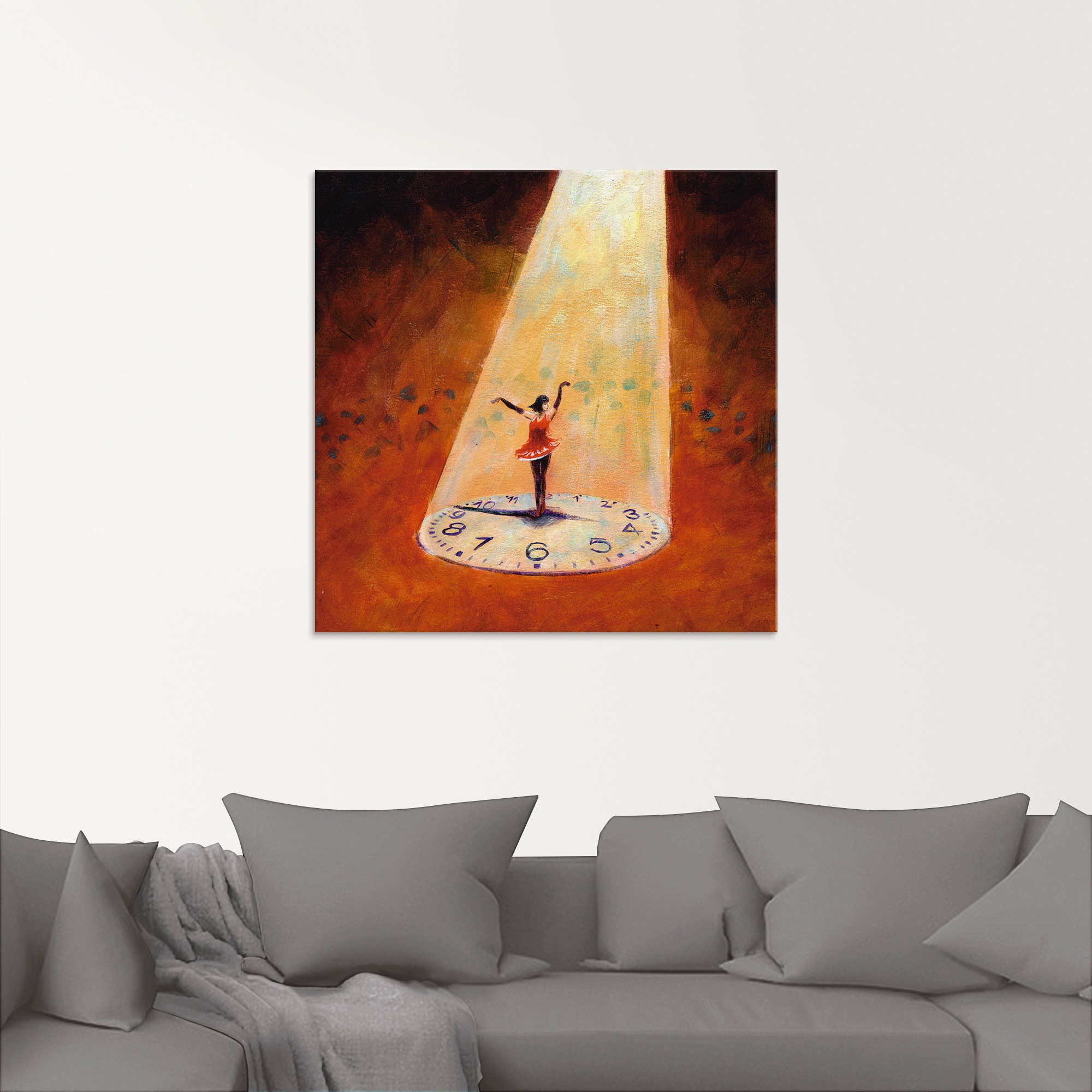Artland Glasbild »Im Jetzt sein«, Frau, (1 St.), in verschiedenen Größen