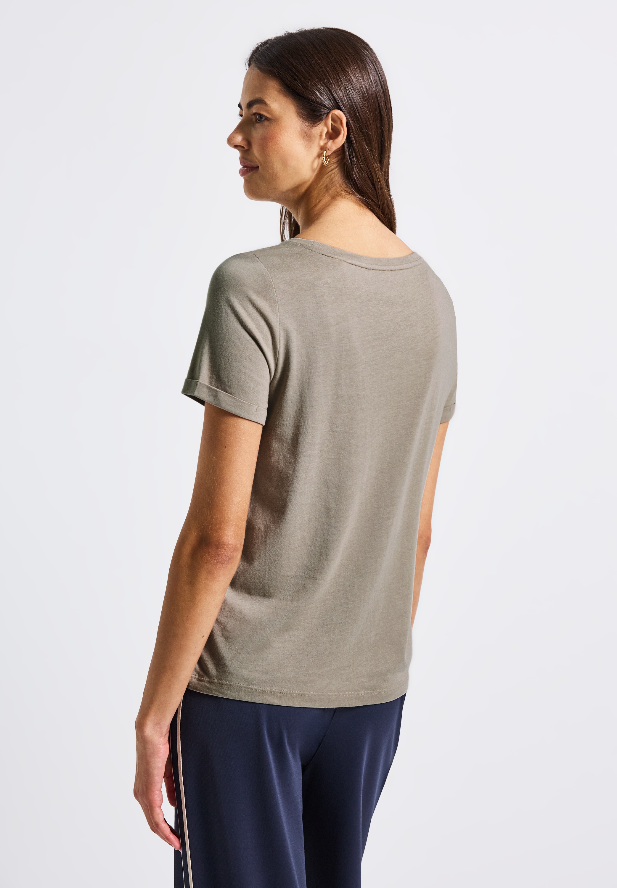 STREET ONE T-Shirt, aus Baumwolle mit Stretchante günstig online kaufen