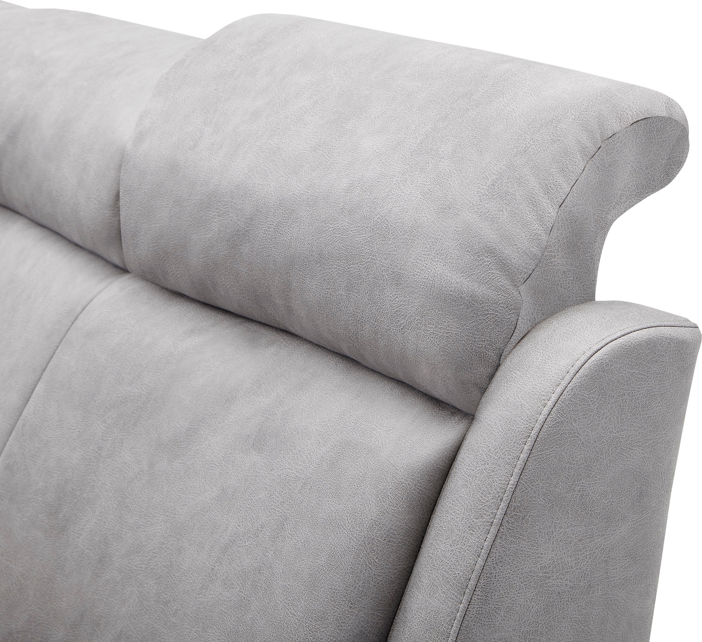 VILLA BECK Ecksofa »Varese L-Form«, (2 St.), Kopfteilverstellung, wahlweise mit Sitzvorzug, in Sitzhöhe 49 cm