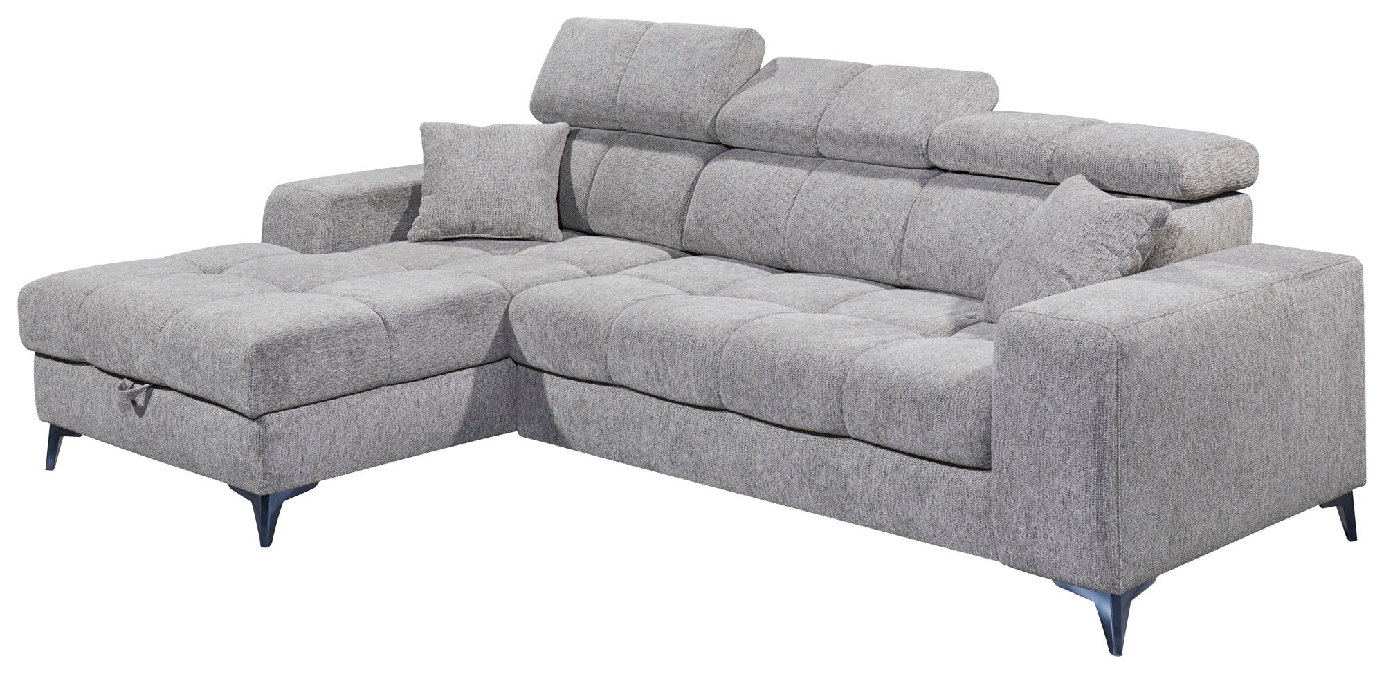 ED EXCITING DESIGN Ecksofa »Sydney L-Form«, mit Bettfunktion, Bettkasten, Kopfteilverstellung & 2 Zierkissen