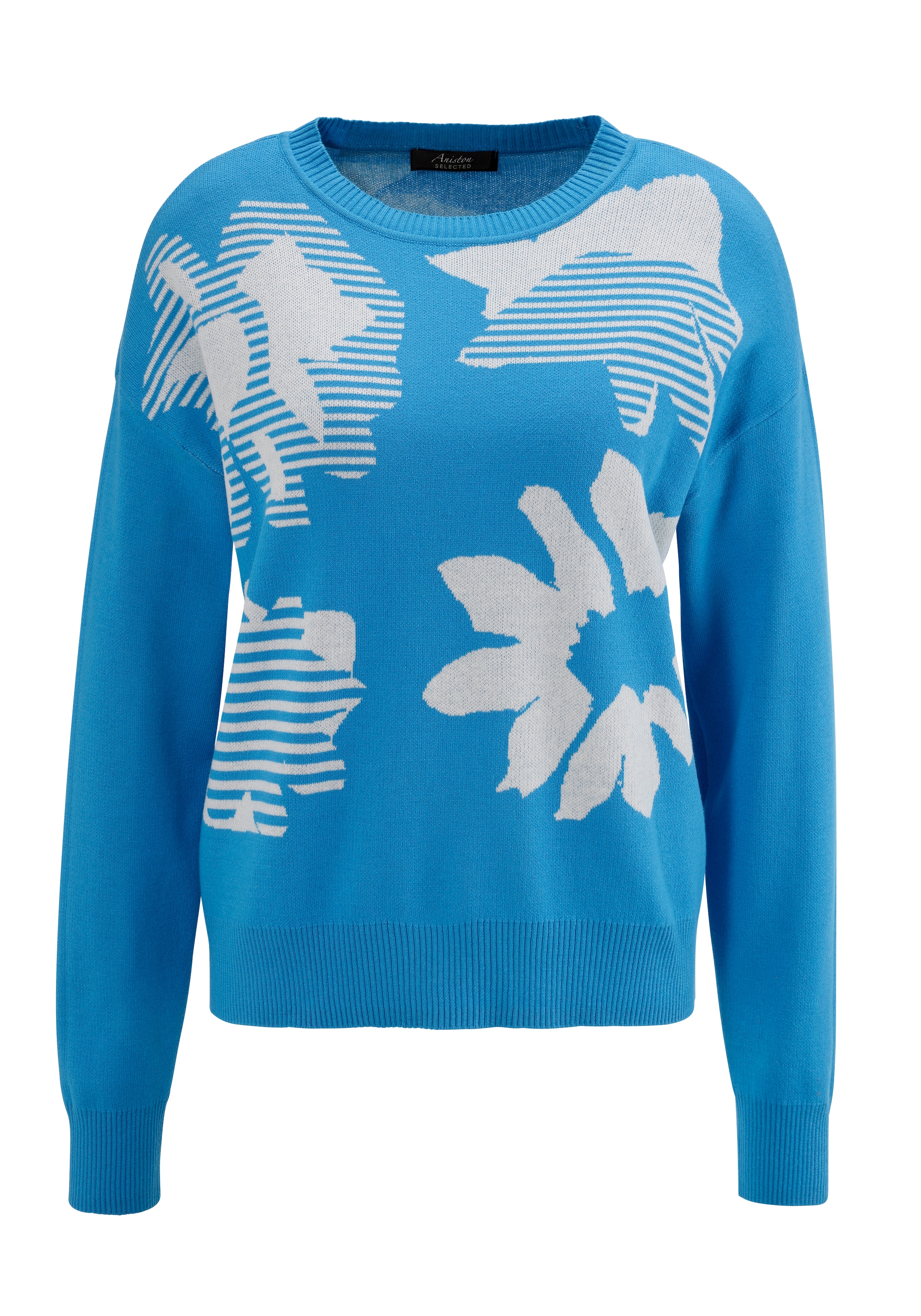 Aniston SELECTED Strickpullover, mit trendiger und großflächiger Jacquardmusterung - NEUE KOLLEKTION
