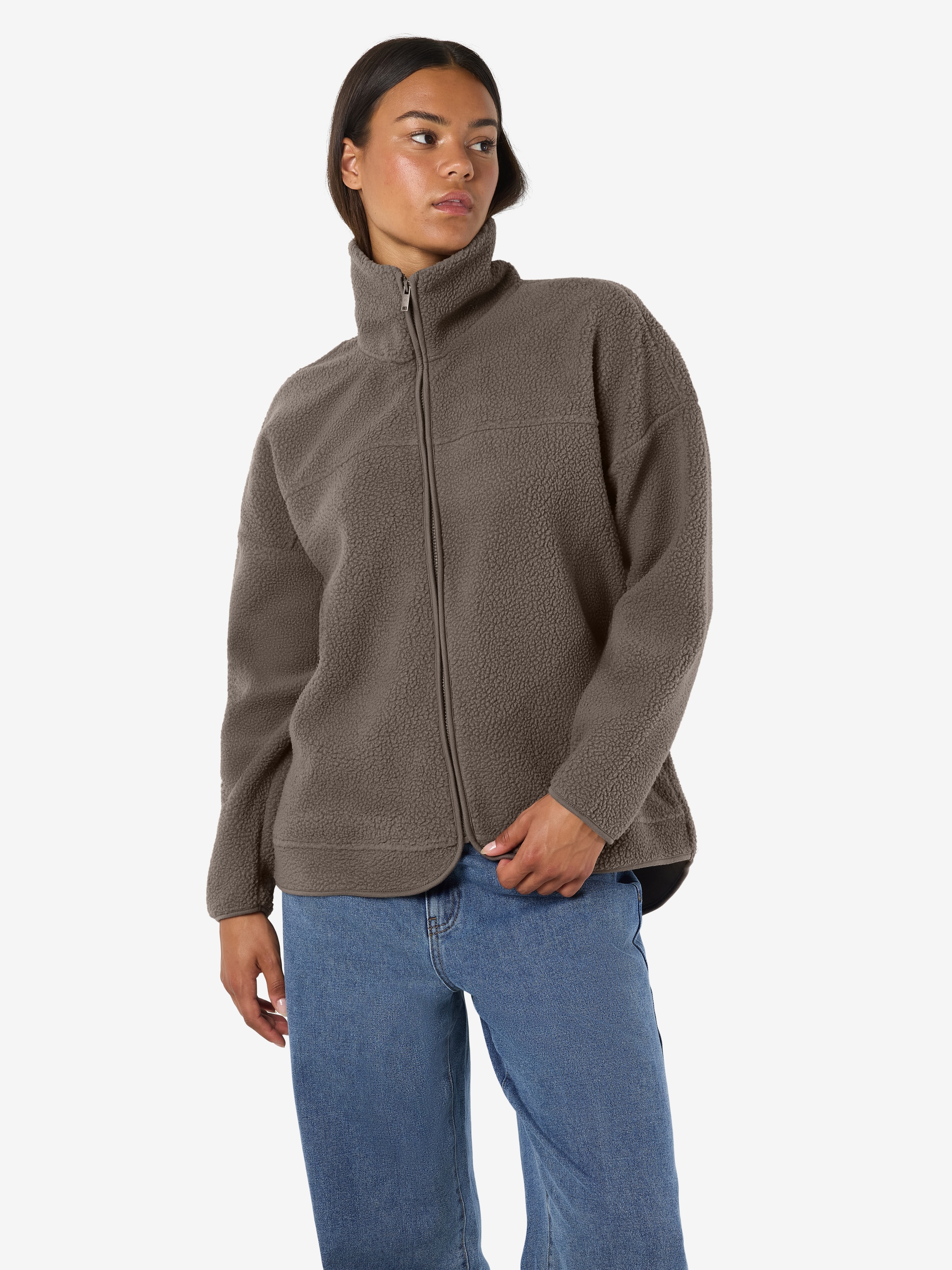 Noisy may Fleecejacke "NMCOZY L/S ZIP SWEATER JRS NOOS" günstig online kaufen