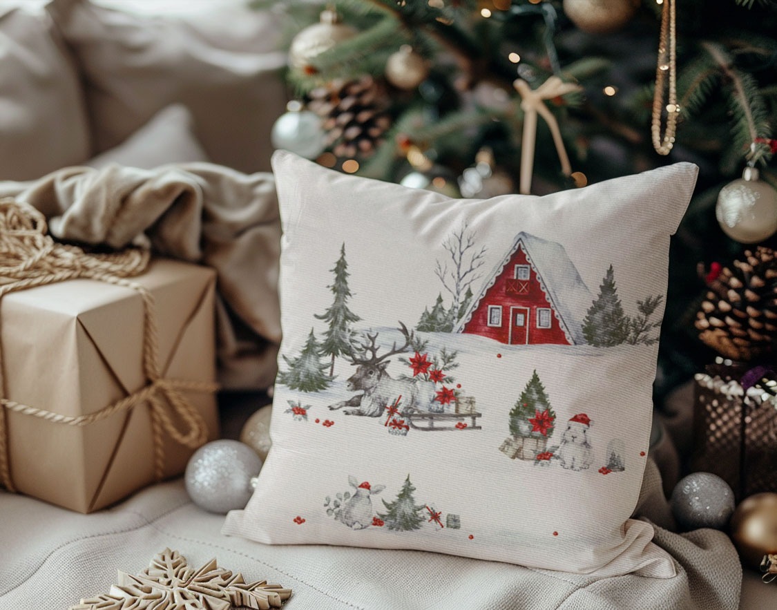 Thumbnail - OTTO home Dekokissen "Lealux" ohne Füllung, 40 x 40 cm, weihnachtlich, Weihnachtsdeko