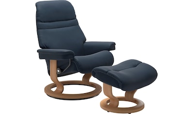 Stressless® Relaxsessel »Sunrise«, (Set, Relaxsessel mit Hocker), mit  Classic Base, Größe L, Gestell Eiche bestellen | BAUR