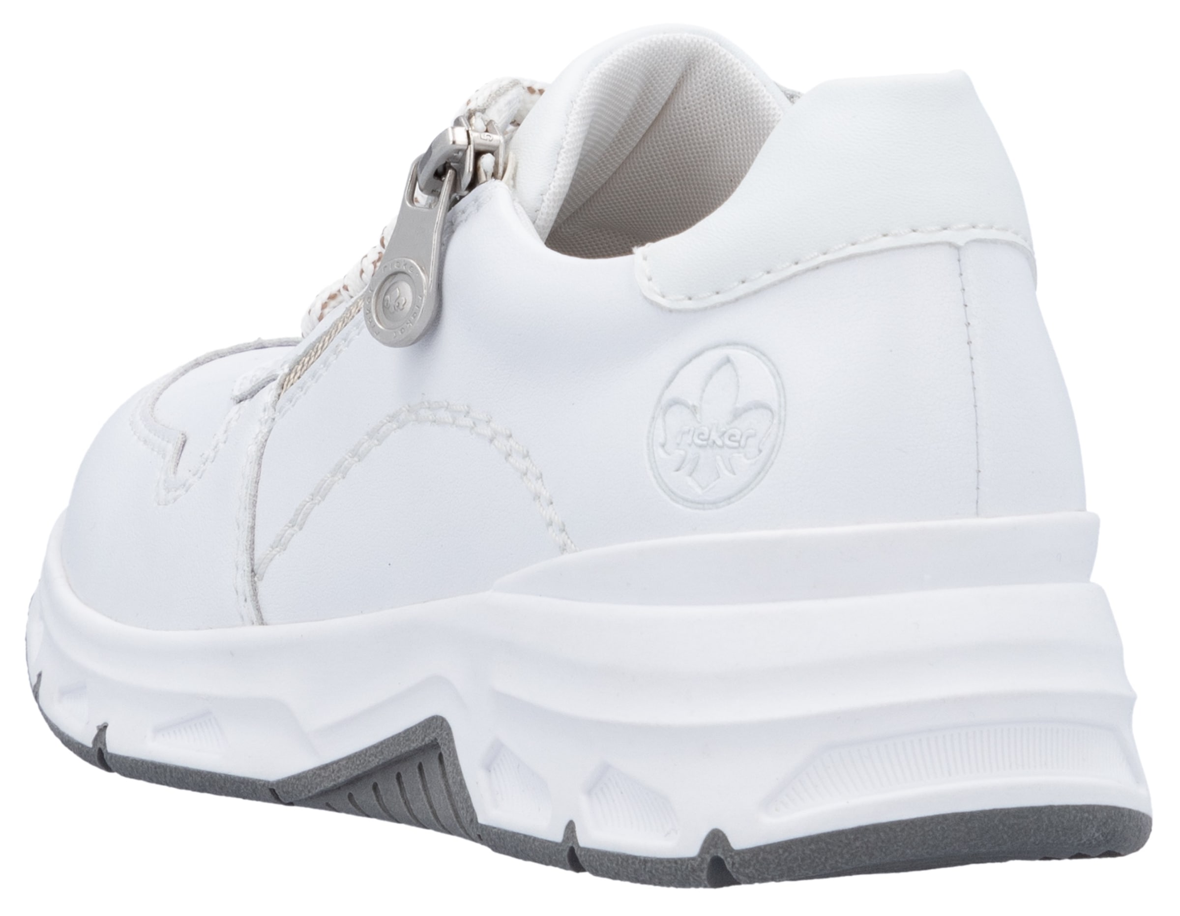 Rieker Sneaker, mit seitlichem Reißverschluss, Freizeitschuh, Halbschuh, Schnürschuh