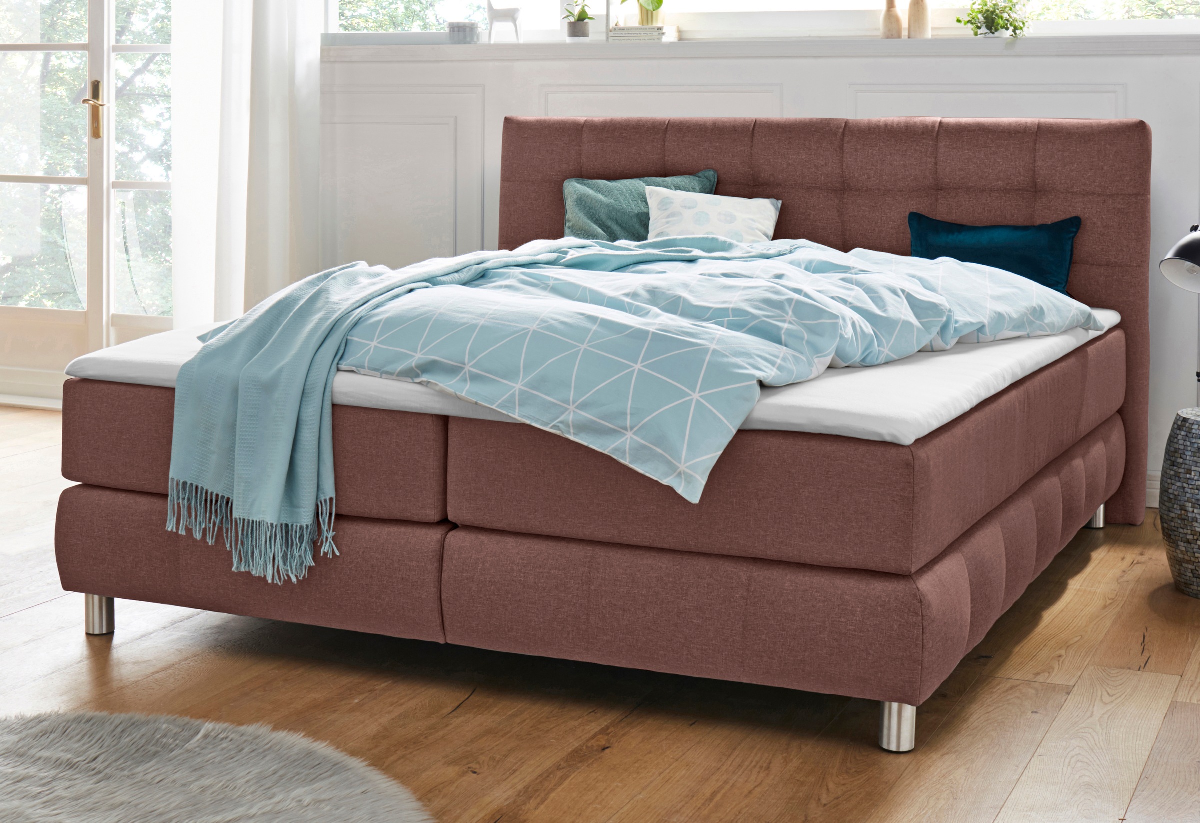 Home affaire Boxspringbett "Salo" incl. Topper, 6 Breiten, 2 Härtegrade, TF günstig online kaufen