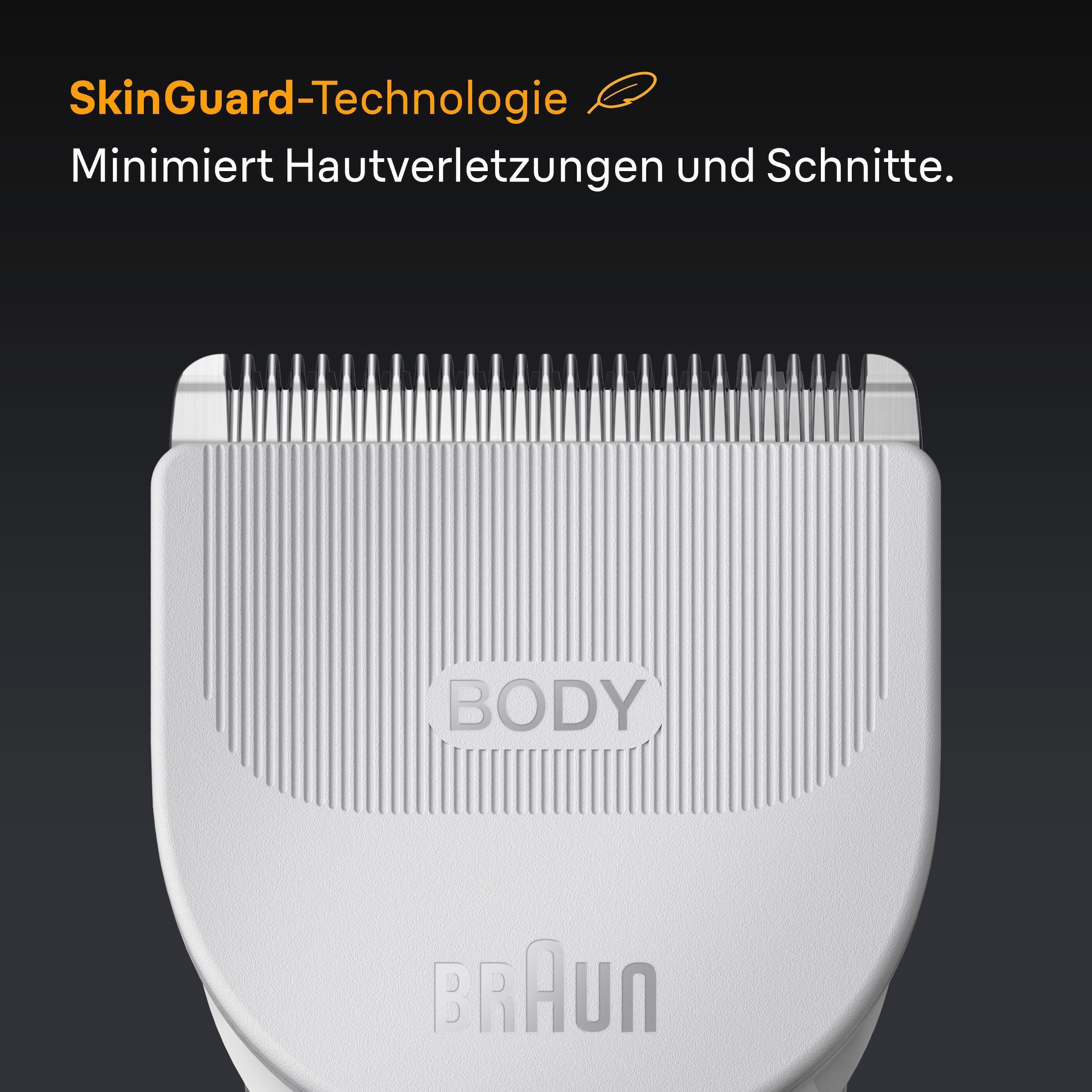 Braun Haarschneider »Body Groomer BG5500«, Trimmen für empfindliche Bereiche, 100 Min Akkulaufzeit, wasserdicht