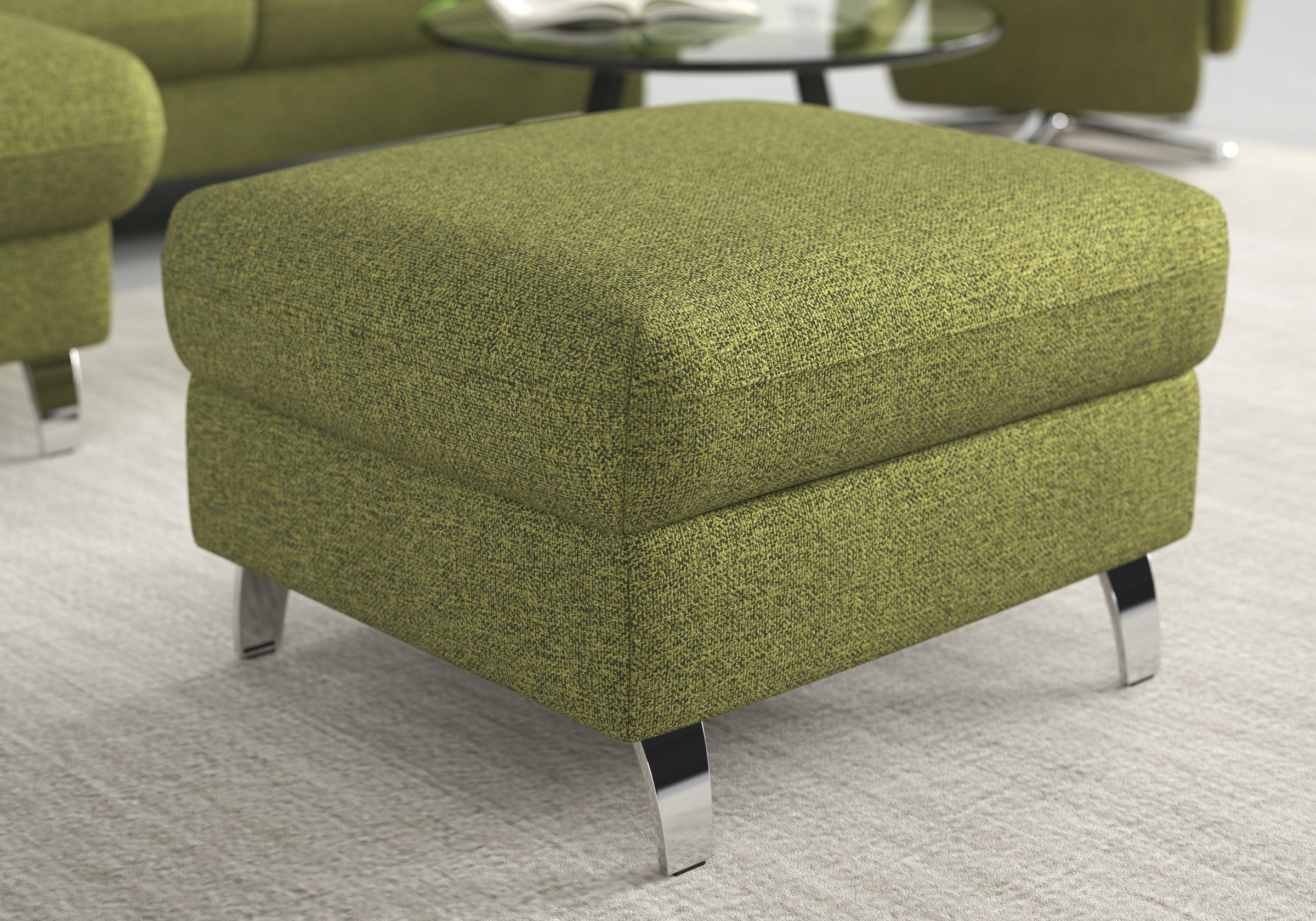 sit&more Stauraumhocker "Grenoble" mit Stauraum und satinierten Füßen