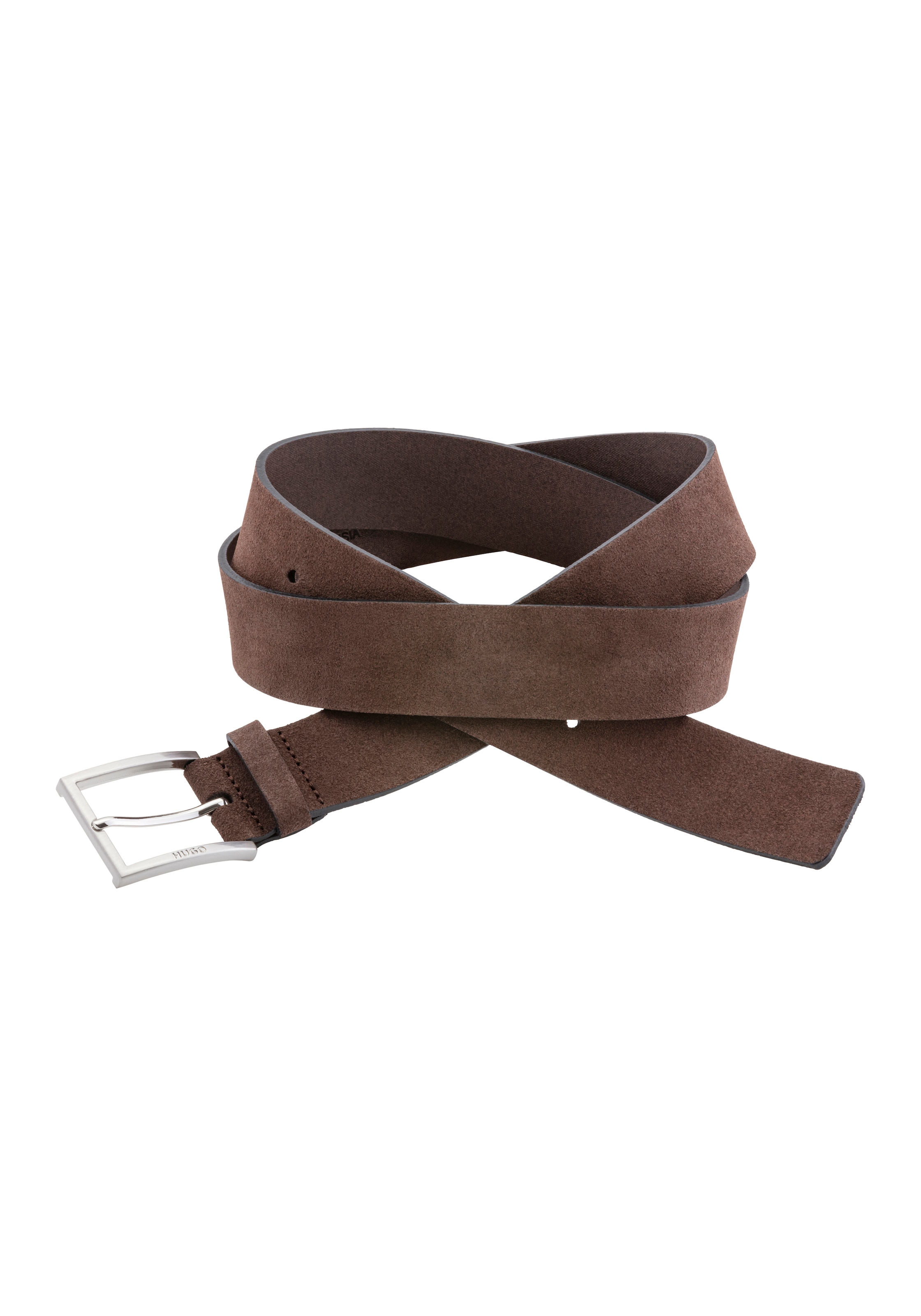 HUGO "Mirto Sz35" aus Veloursleder mit Logo-Gravur auf der Dornschließe günstig online kaufen