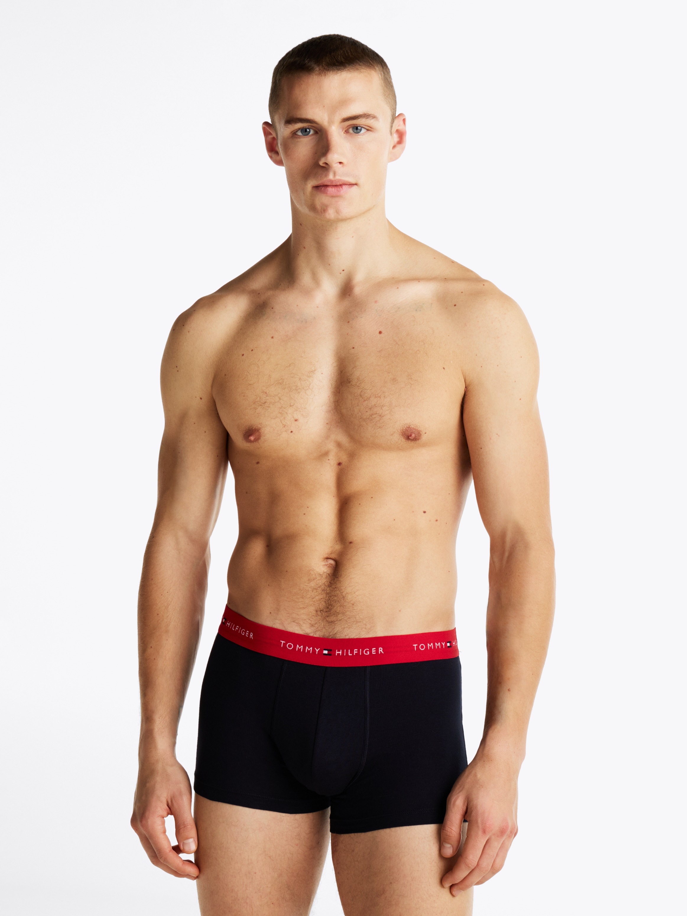 Tommy Hilfiger Underwear Boxer "TRUNK 3 PACK", (3 St.), mit kontrastfarbene günstig online kaufen
