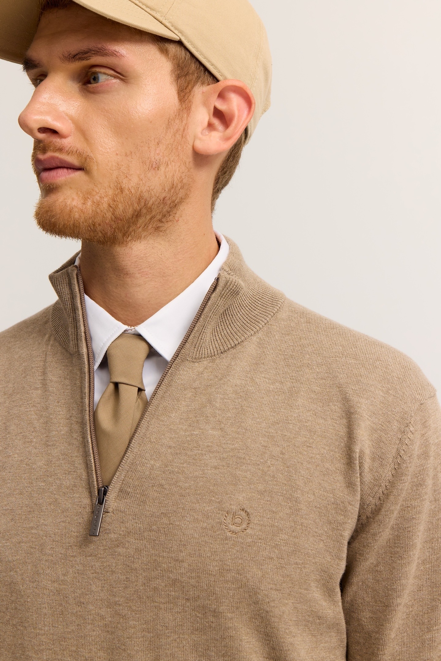 Thumbnail - bugatti Troyer "Regular Fit" aus Baumwolle mit Reißverschluss