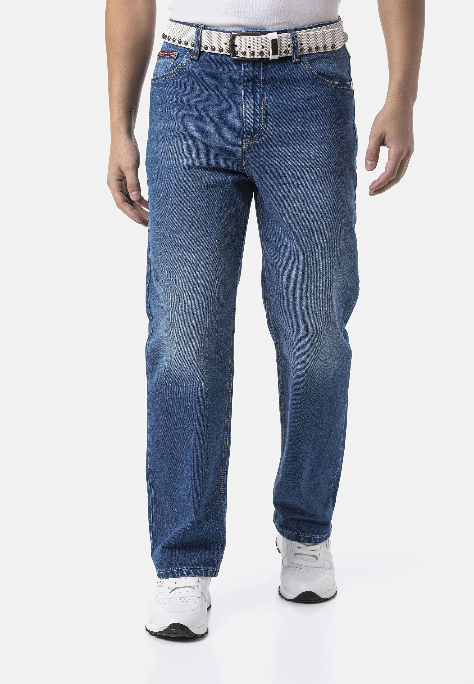 Cipo & Baxx Relax-fit-Jeans »Cipo & Baxx Jeanshose CD903« Baggy Fit, mit Leichte Iceblue-Waschung