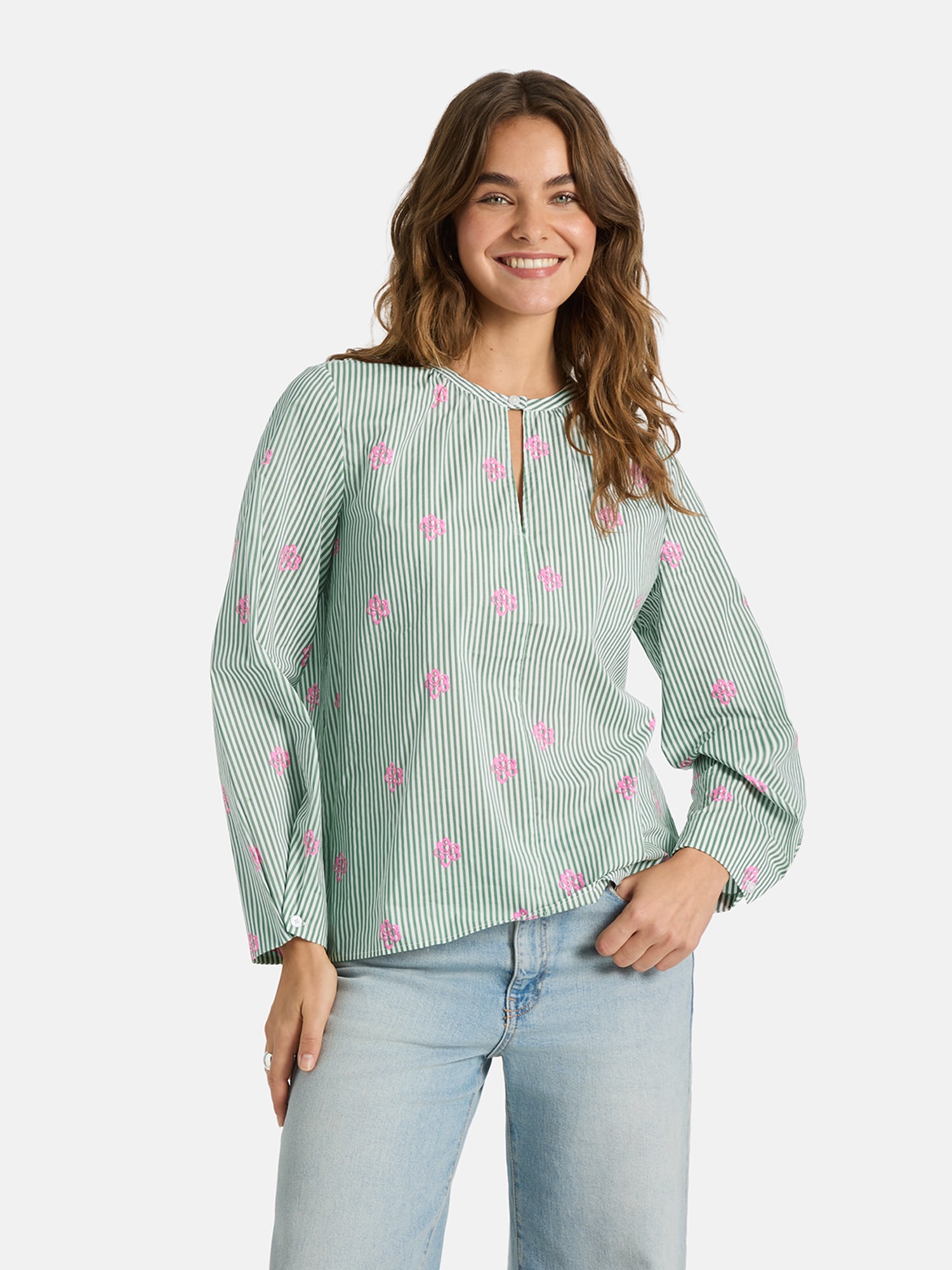 Lieblingsstück Langarmbluse "RymL" mit geknöpften Ärmeln günstig online kaufen