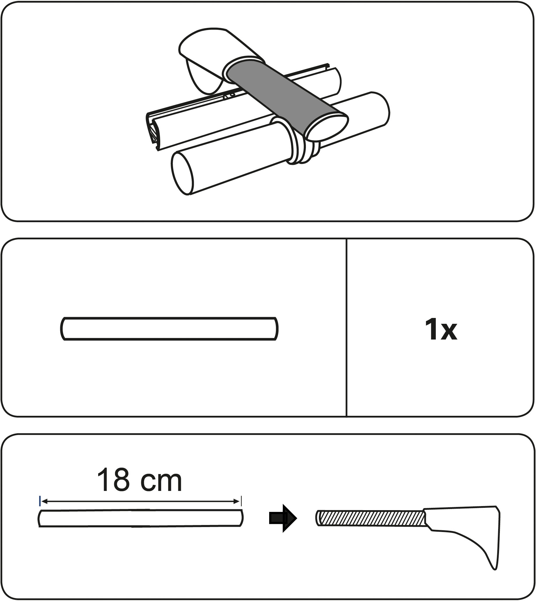 GARDINIA Trägerverlängerung »Memphis«, (1 mm St.), BAUR Einzelprogramm Rechnung Memphis Ø 16 Serie | auf