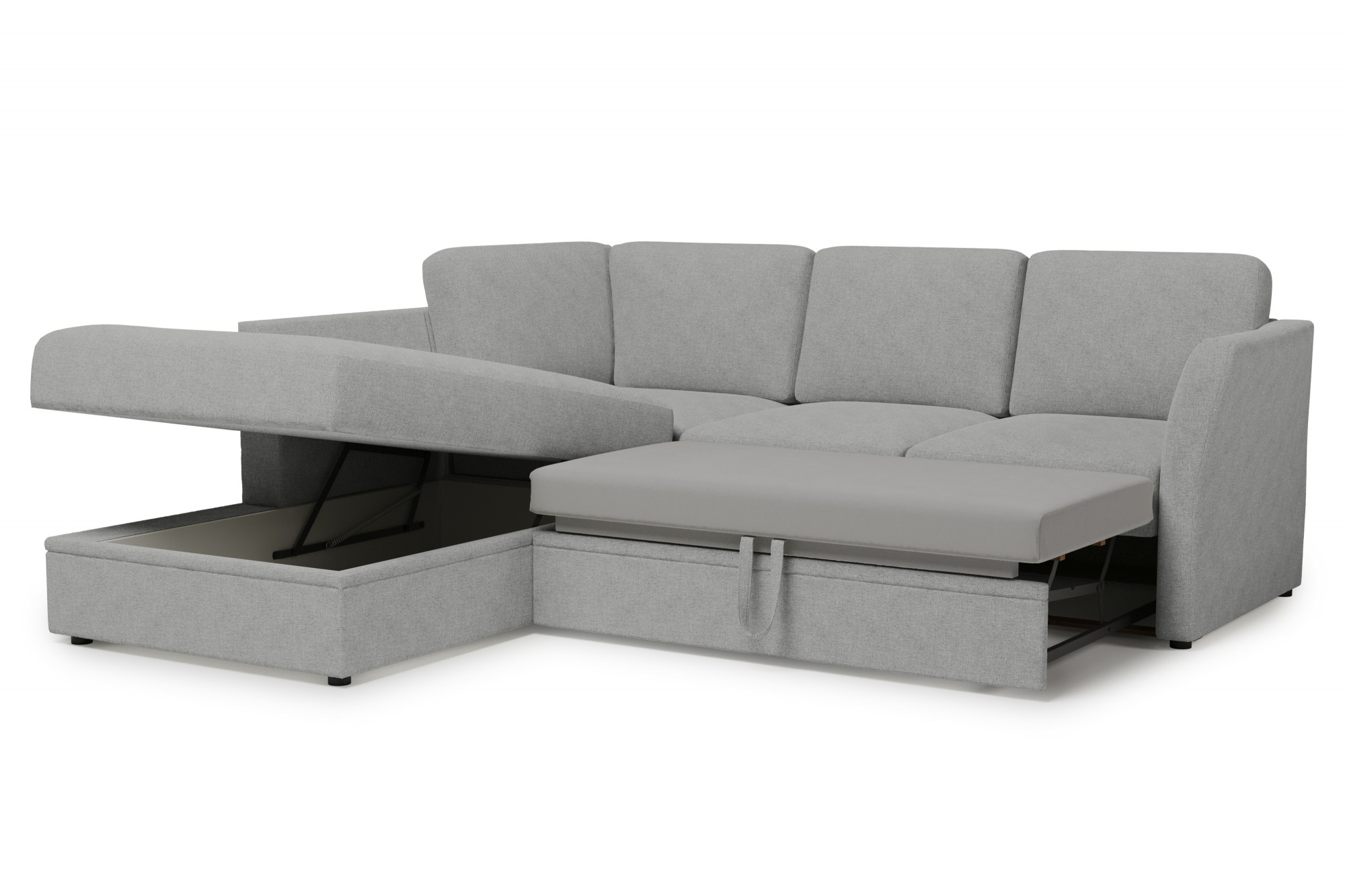 Home affaire Ecksofa »Lavars, L-Form, Schlafsofa«, mit Bettfunktion und Stauraum, in zwei verschiedenen Bezugsqualitäten