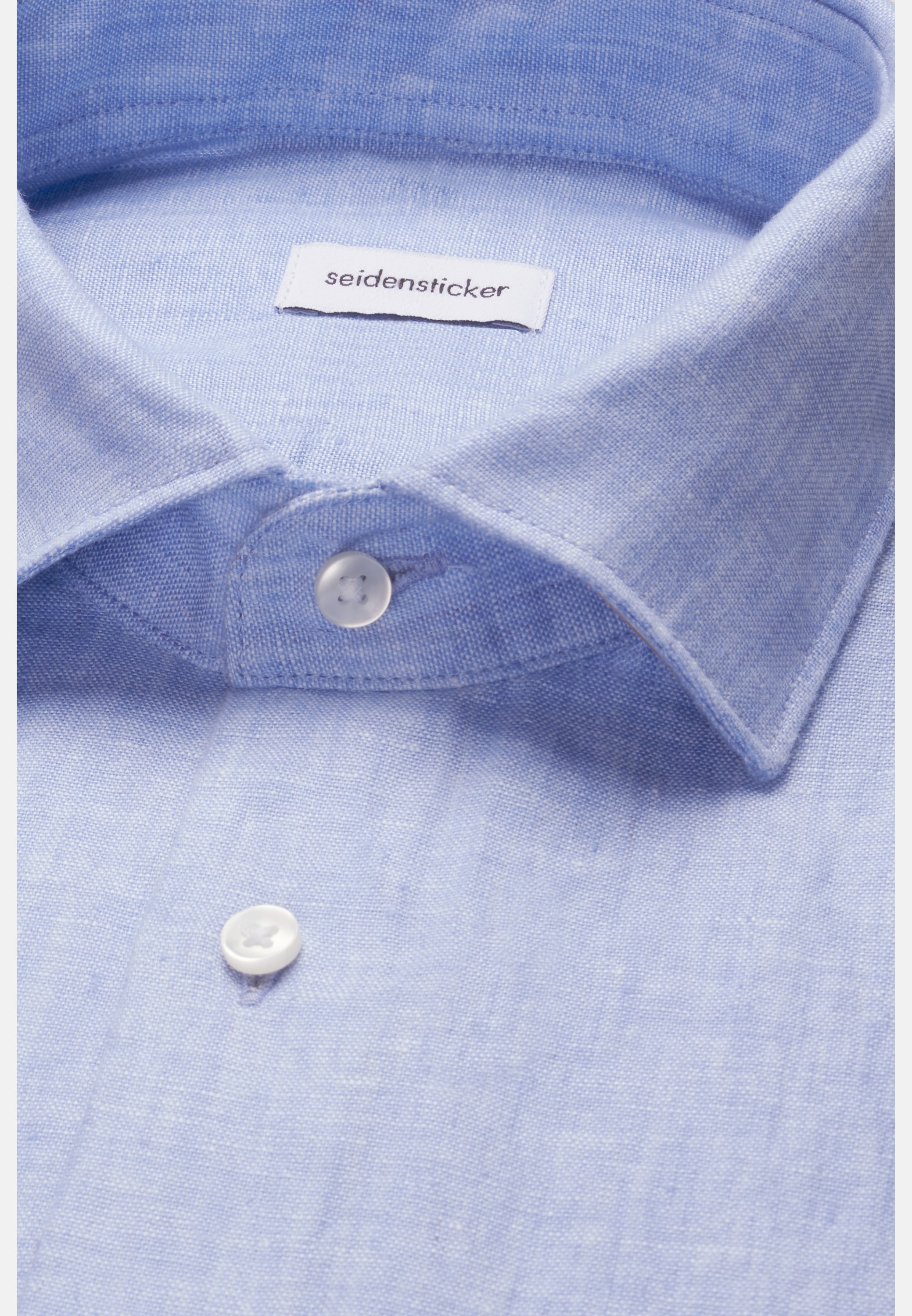 seidensticker Leinenhemd »Schwarze Rose« Shaped 1/2 Kentkragen Uni