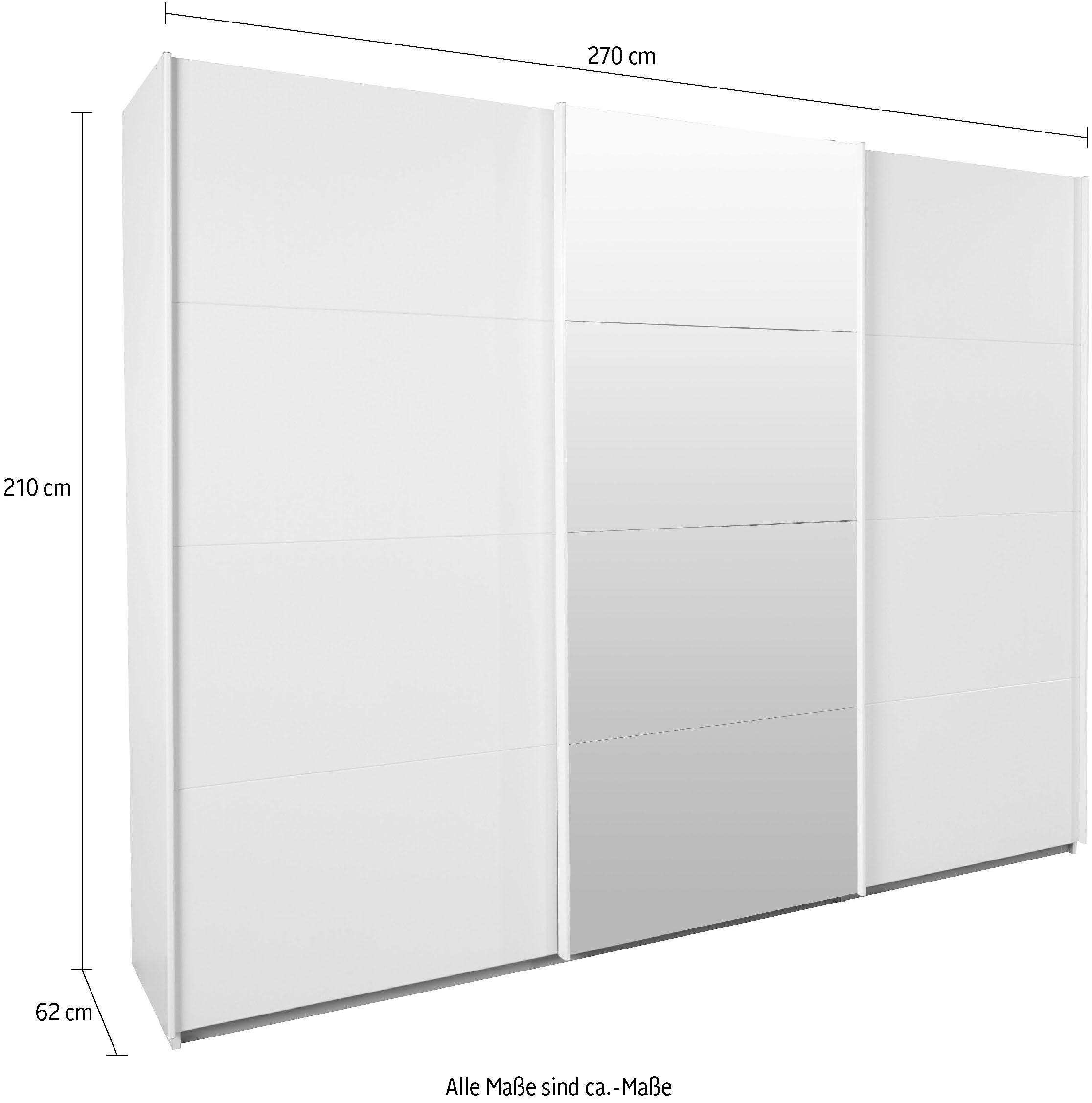 rauch Schwebetürenschrank »Kleiderschrank Schrank Garderobe Wäscheschrank BESTSELLER KEPAN«, inkl. Schubladen-Einsatz und extra Einlegeböden MADE IN GERMANY