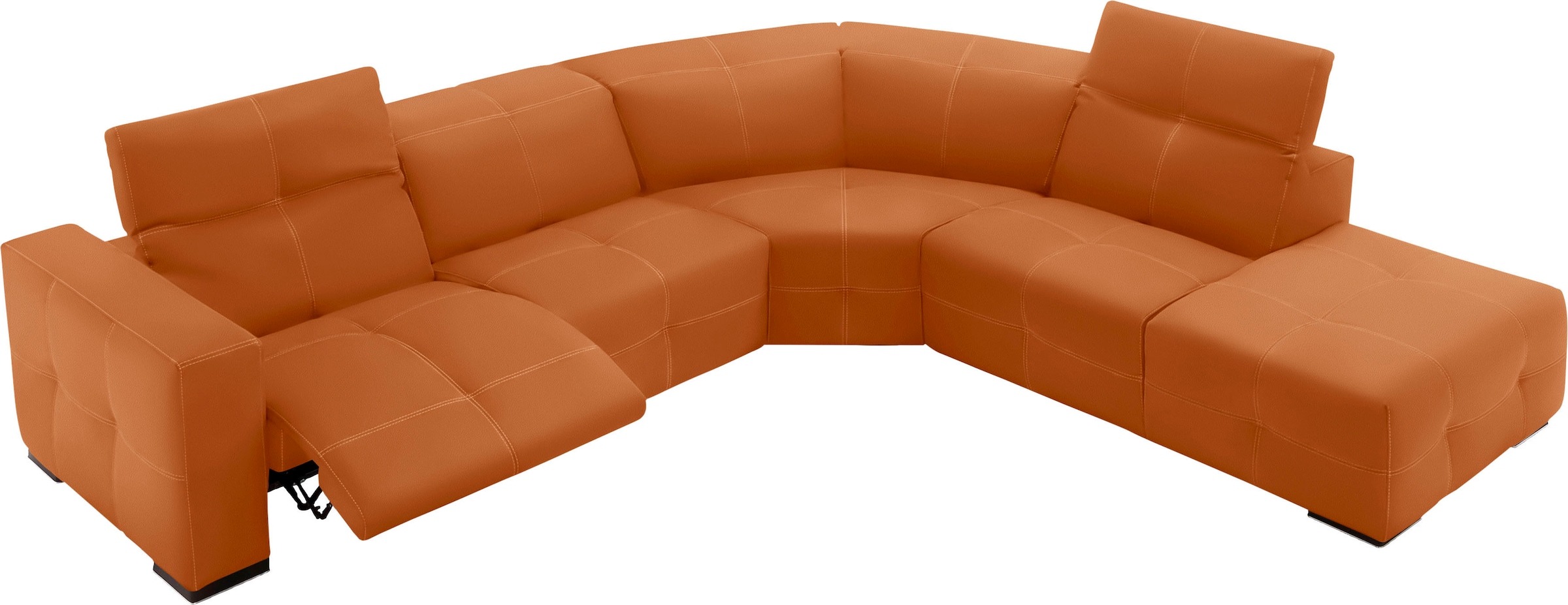 Egoitaliano Ecksofa "Sauvanne, Designsofa der Extraklasse, elegant und bequem, L-Form" wahlweise mit elektrischer Relaxfunktion, Kopfteilverstellung