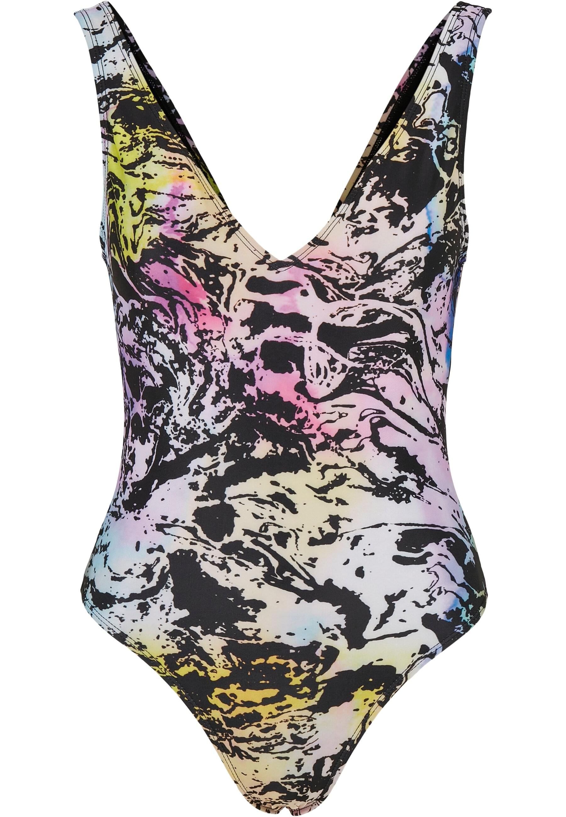 Monokini »Urban Classics Damen Ladies Recycled Pattern High Leg Swimsuit«