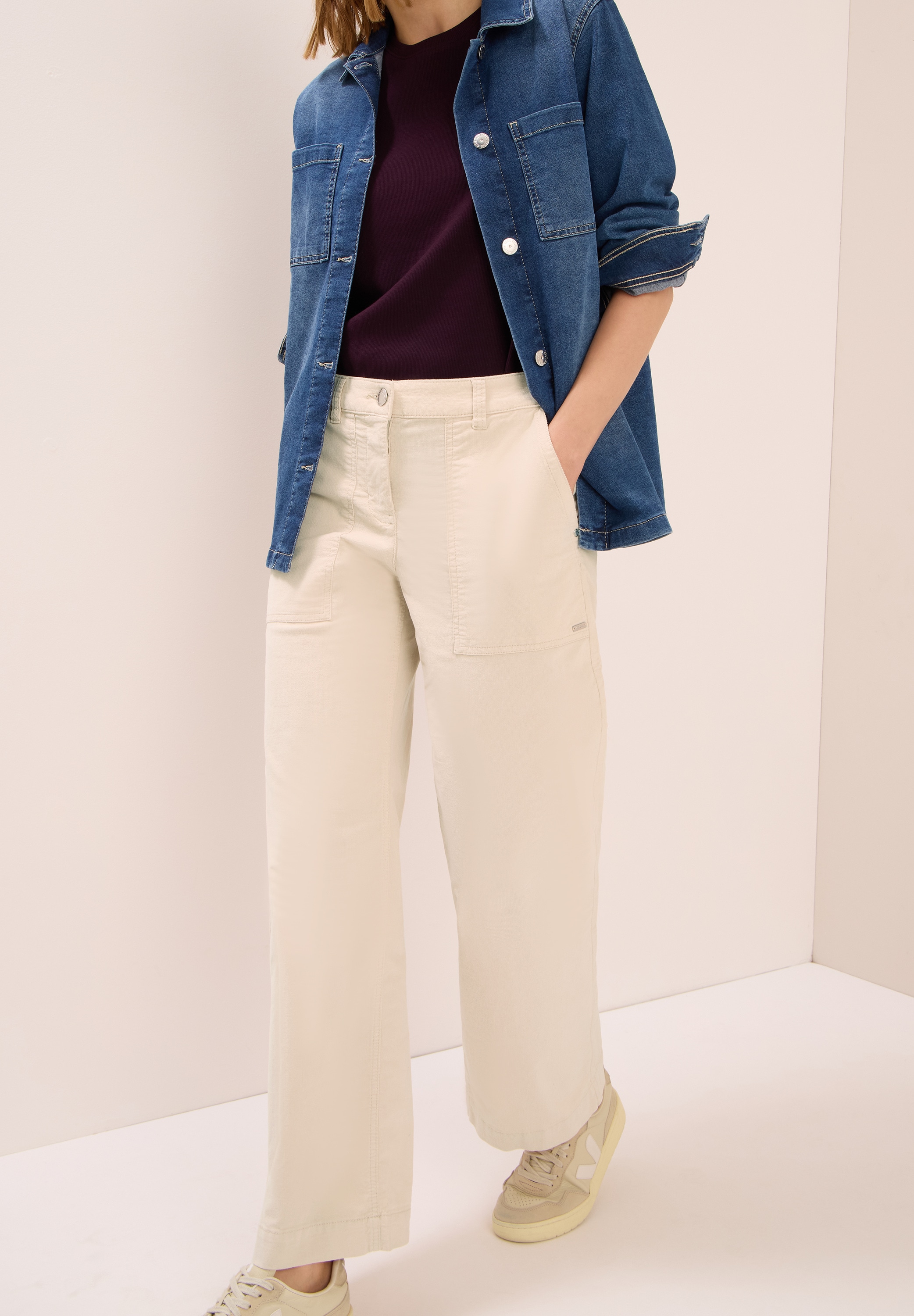 Cecil Cordhose "Style Neele", Wide Leg, High Waist günstig online kaufen