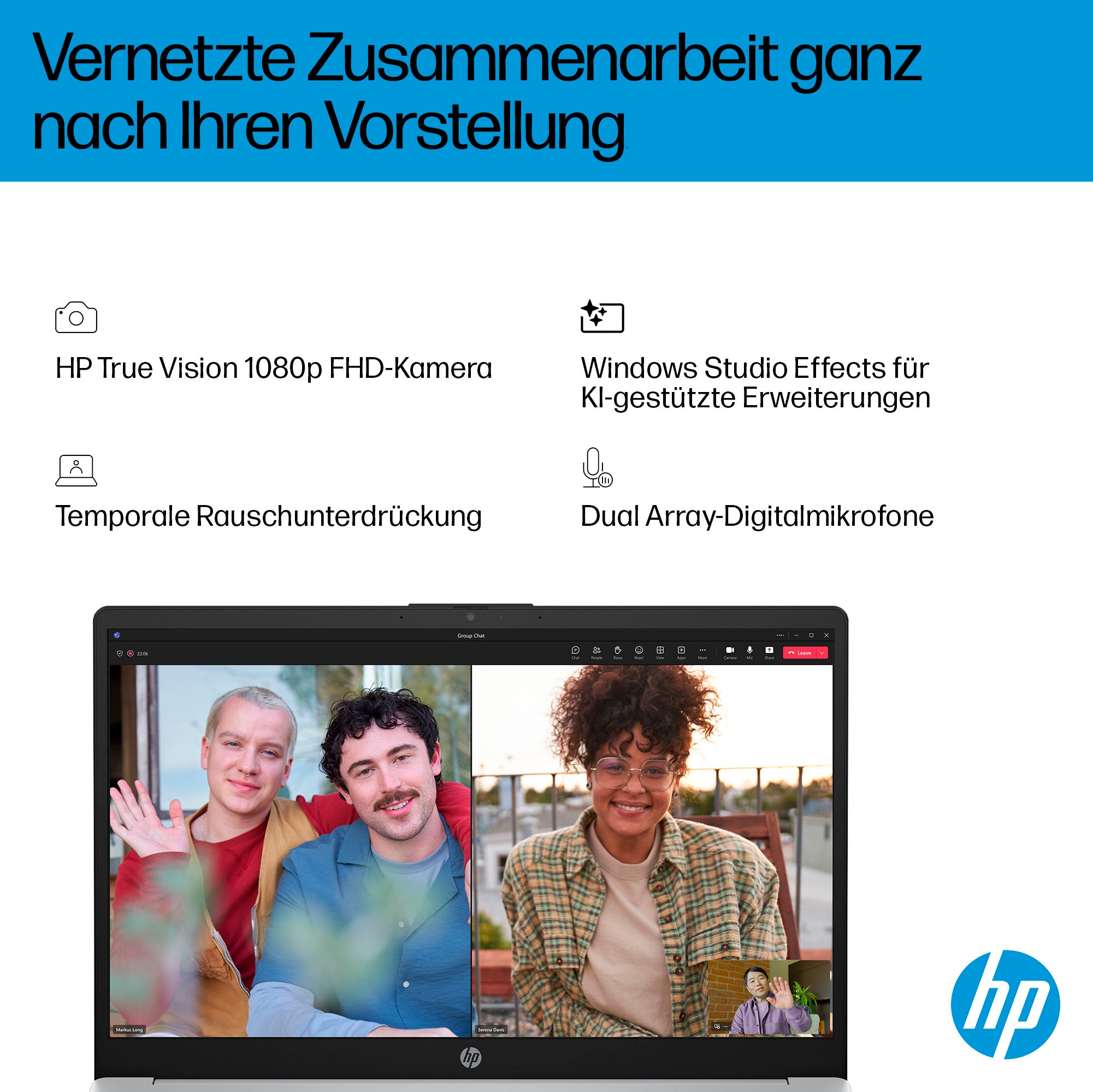 HP Notebook »OmniBook 3 NG AI« 39,62 cm / 15,6 ″ AMD Ryzen™ AI 7 Radeon 860M 512 GB SSD