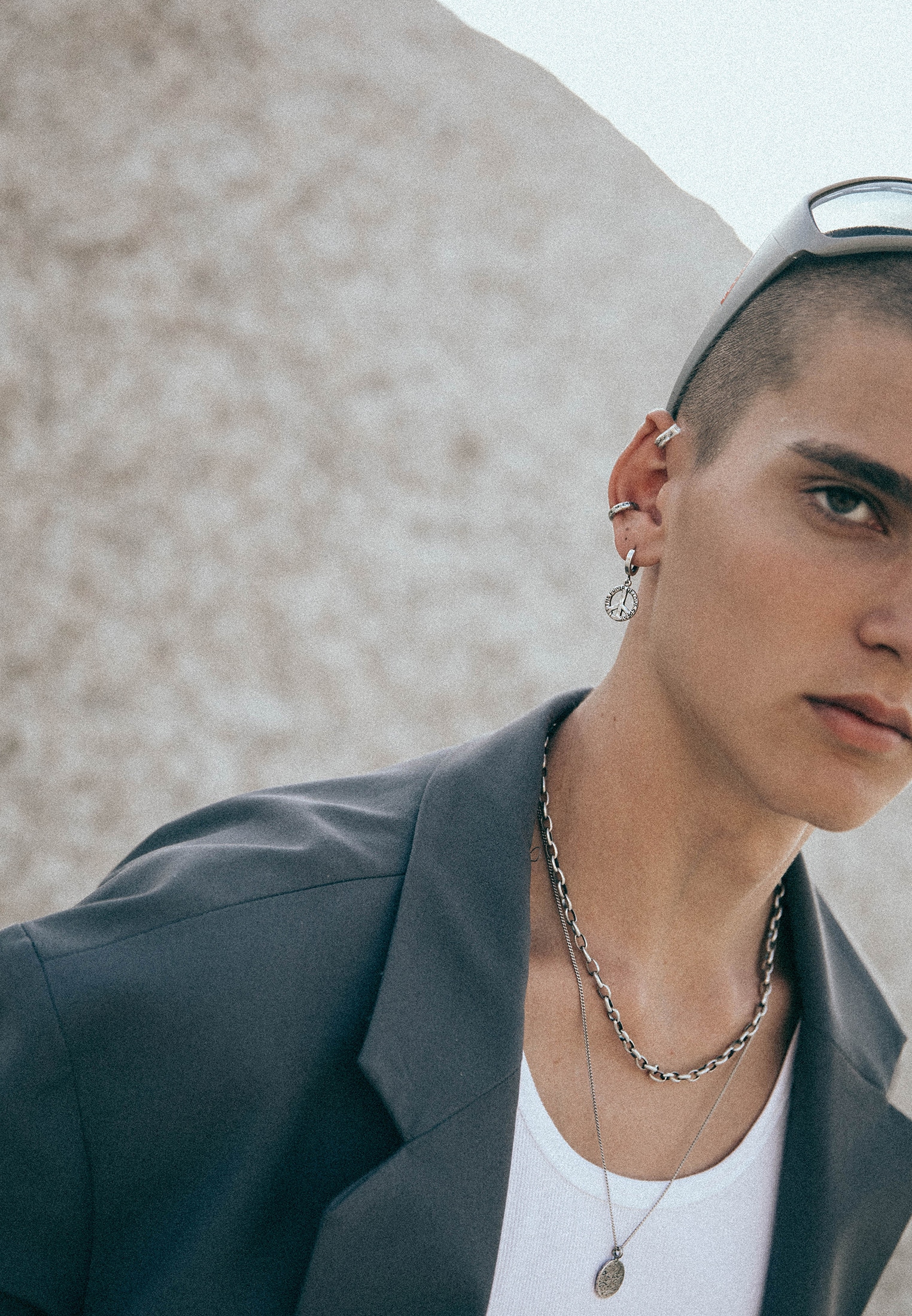 HAZE & GLORY Paar Ohrklemmen »Ohrringe Earcuff Strukturiert 2er Set 925 Silber«