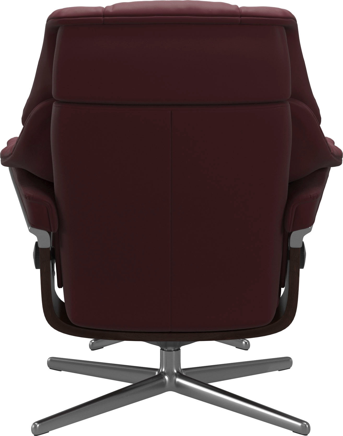 Stressless® Relaxsessel »Reno«, (Set, Relaxsessel mit Hocker), mit Hocker, mit Cross Base, Größe S, M & L, Holzakzent Braun
