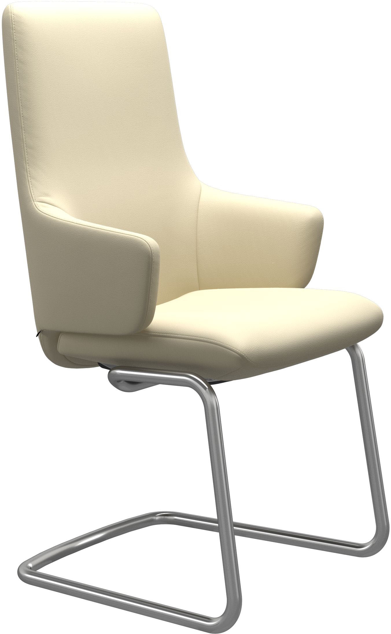 Stressless Polsterstuhl "Laurel" () High Back mit Armlehne, Größe L, mit Beinen aus Stahl in Chrom