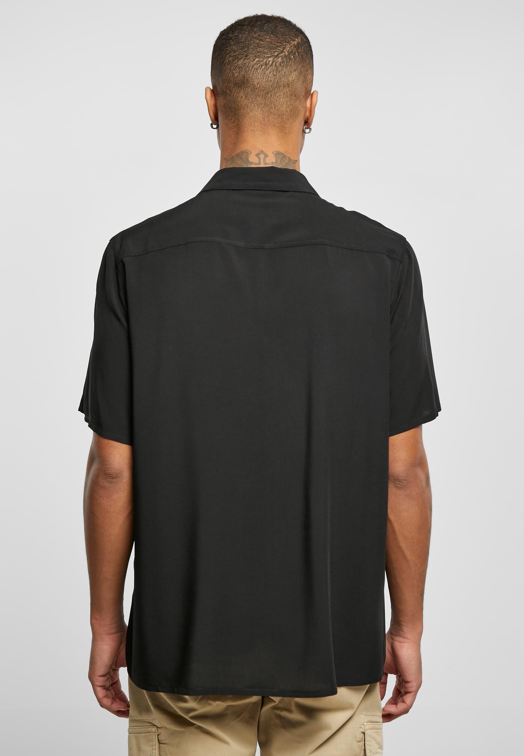 URBAN CLASSICS Langarmhemd »Urban Classics Herren Viscose Camp Shirt«, (1 tlg.)
