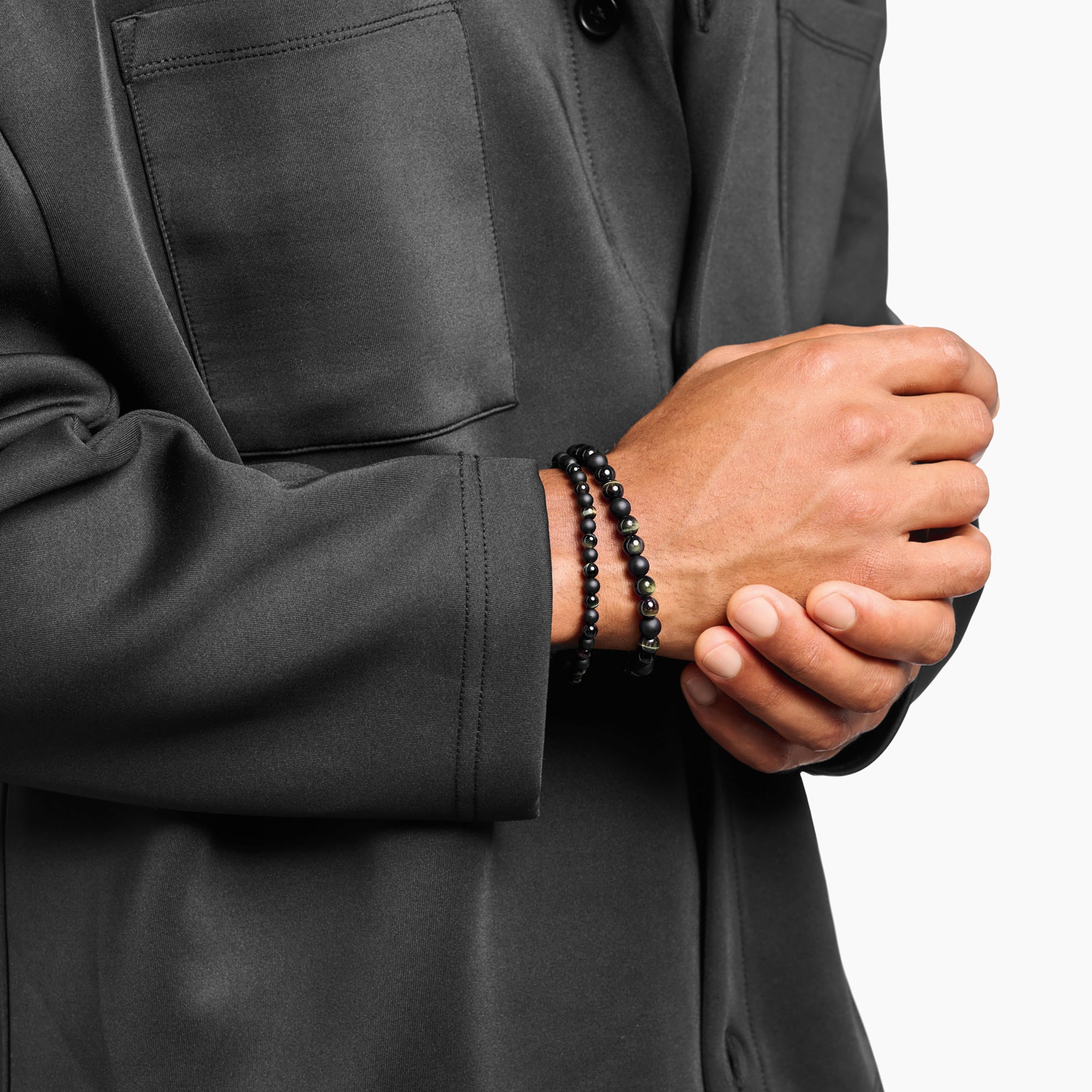 THOMAS SABO Armband »Talisman-Armband, A2183-806-7-L17,L19,L21«, mit Obsidian, Tigerauge