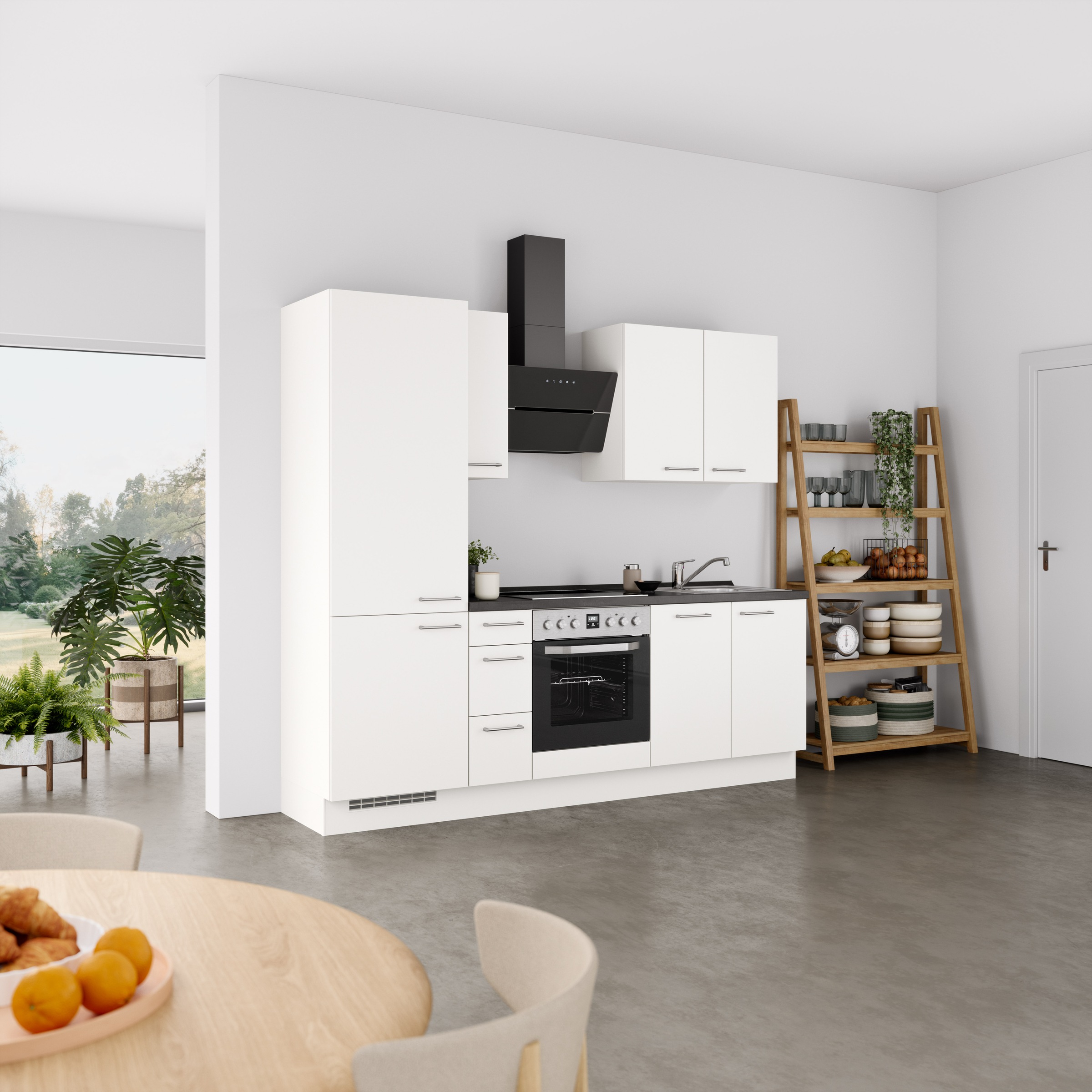 nobilia® Küchenzeile »"Laser II"«, vormontiert, Ausrichtung wählbar, Breite 240 cm, wahlw. mit E-Geräten