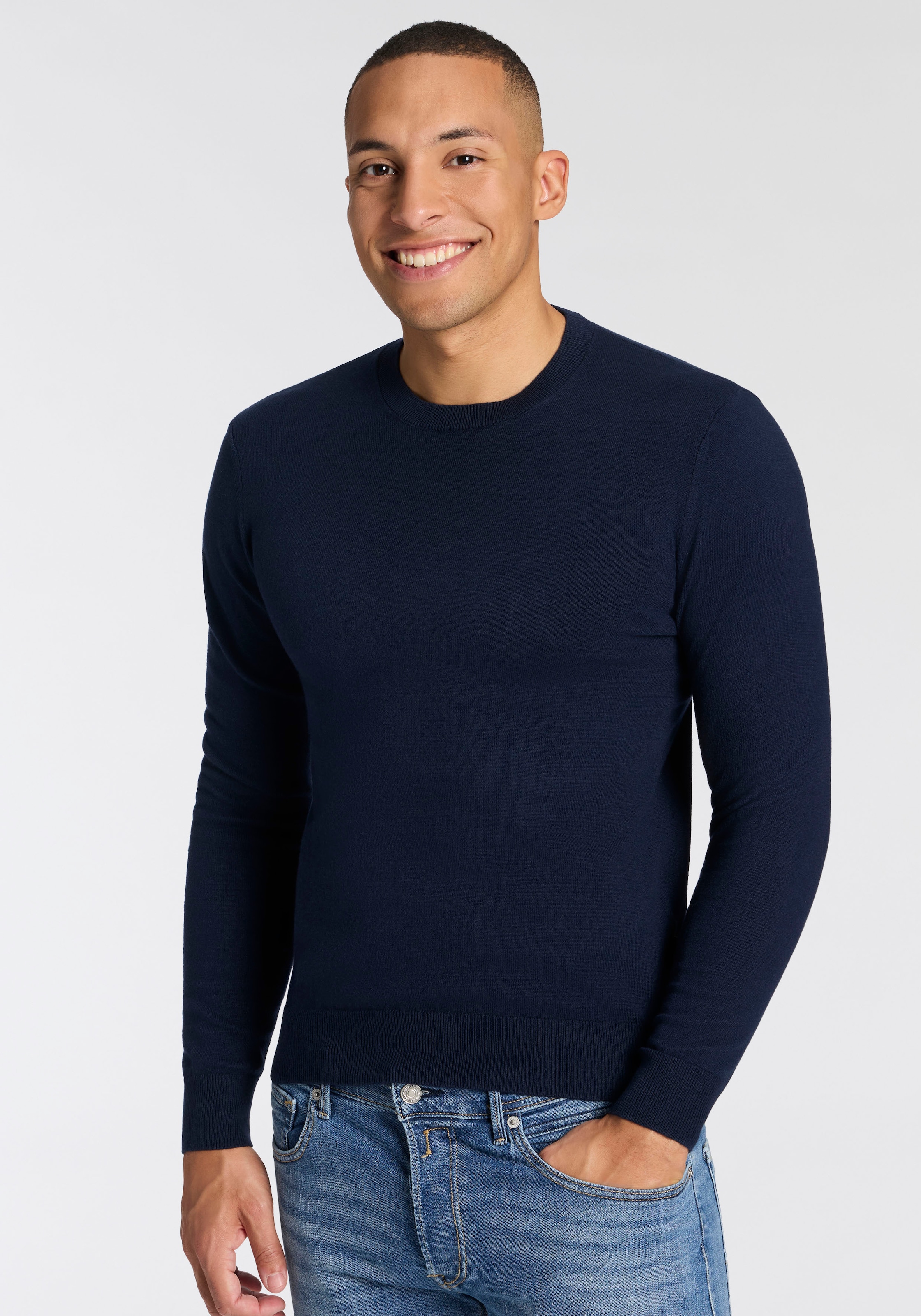 Replay Strickpullover mit Kaschmir-Anteil, Rundhals