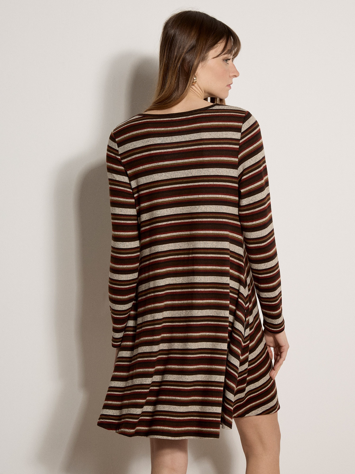 Apricot Minikleid »Mini-Kleid mit Streifenmuster« Einfarbig
